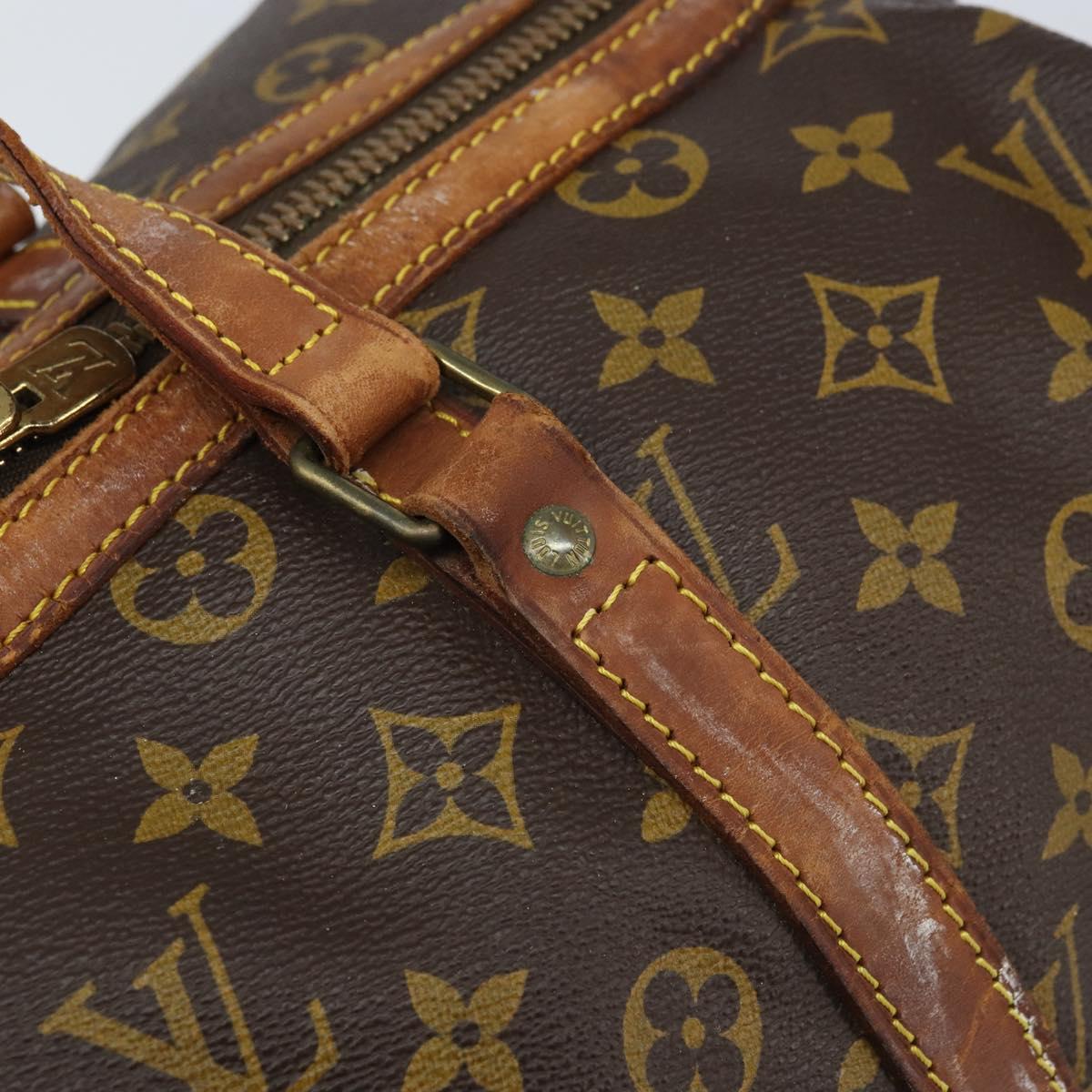 LOUIS VUITTON Monogram Sac Souple 35 Boston Bag M41626 LV Auth YKZ630