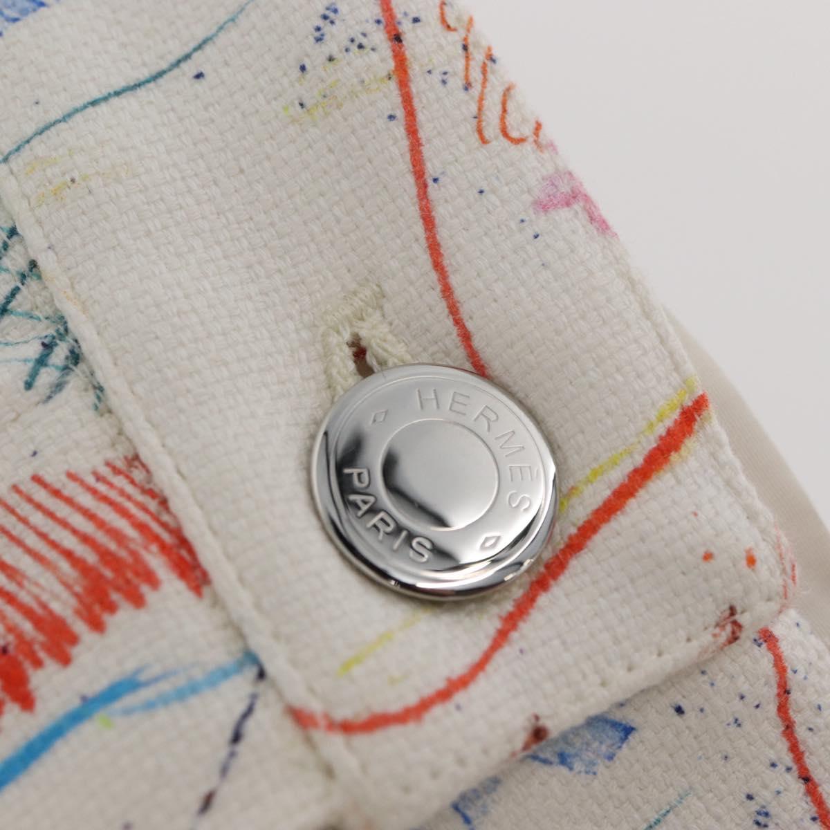 HERMES Short Pants 36 Multicolor Silver Auth YKZ632M