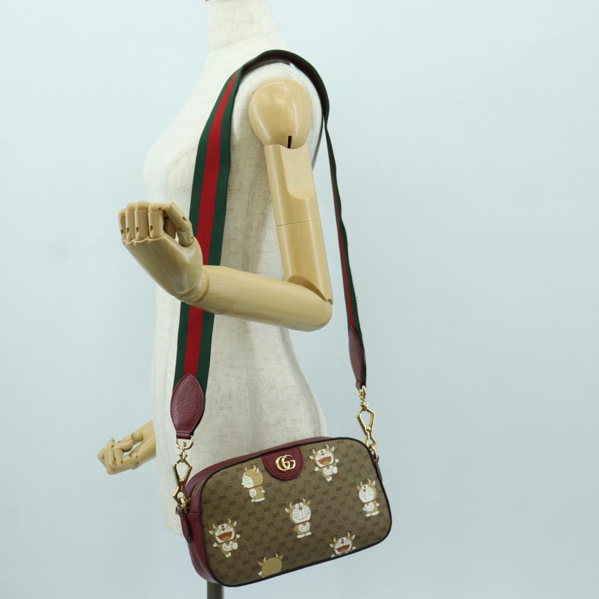 GUCCI Micro GG Supreme Doraemon Collaboration Bag PVC 574886 Auth YKZ711SAM