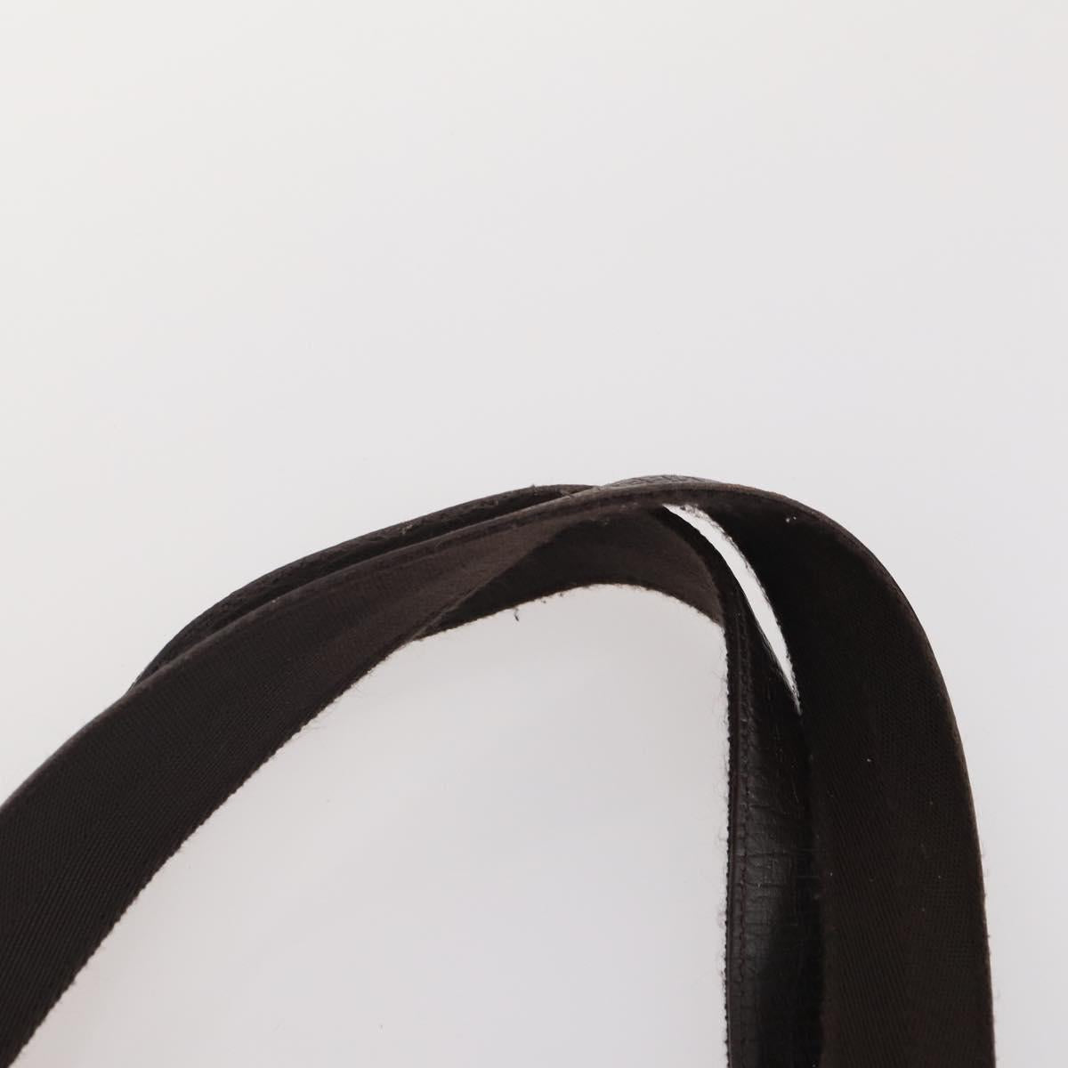 GUCCI GG Supreme Hand Bag Leather PVC 2 Set Brown Beige Auth YKZ714
