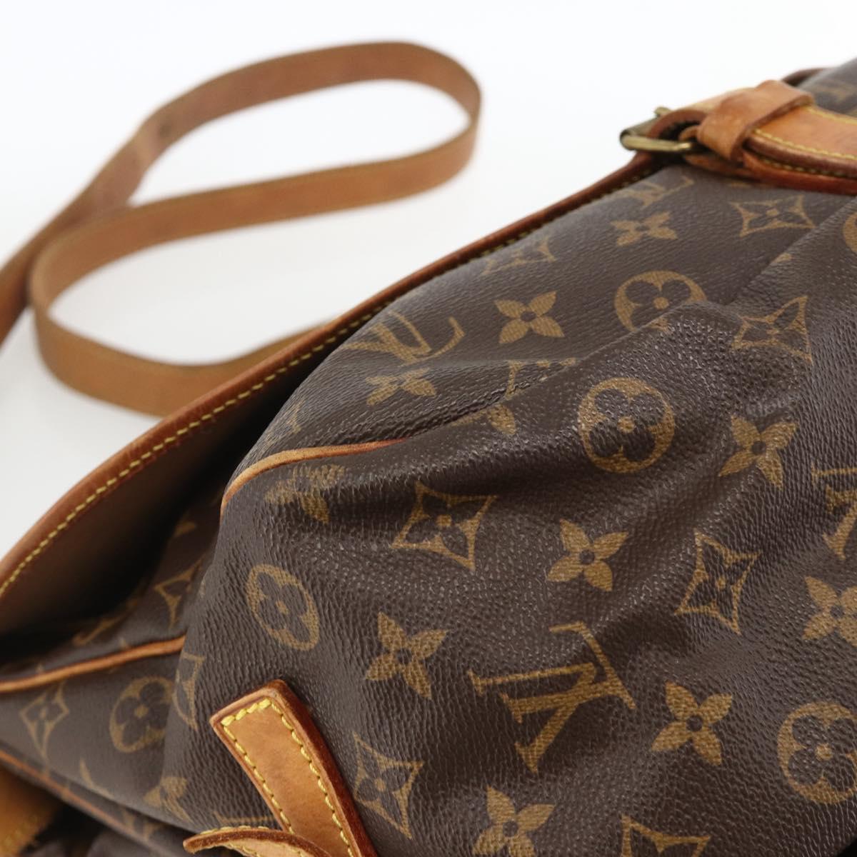 LOUIS VUITTON Monogram Saumur 35 Shoulder Bag M42254 LV Auth YKZ742
