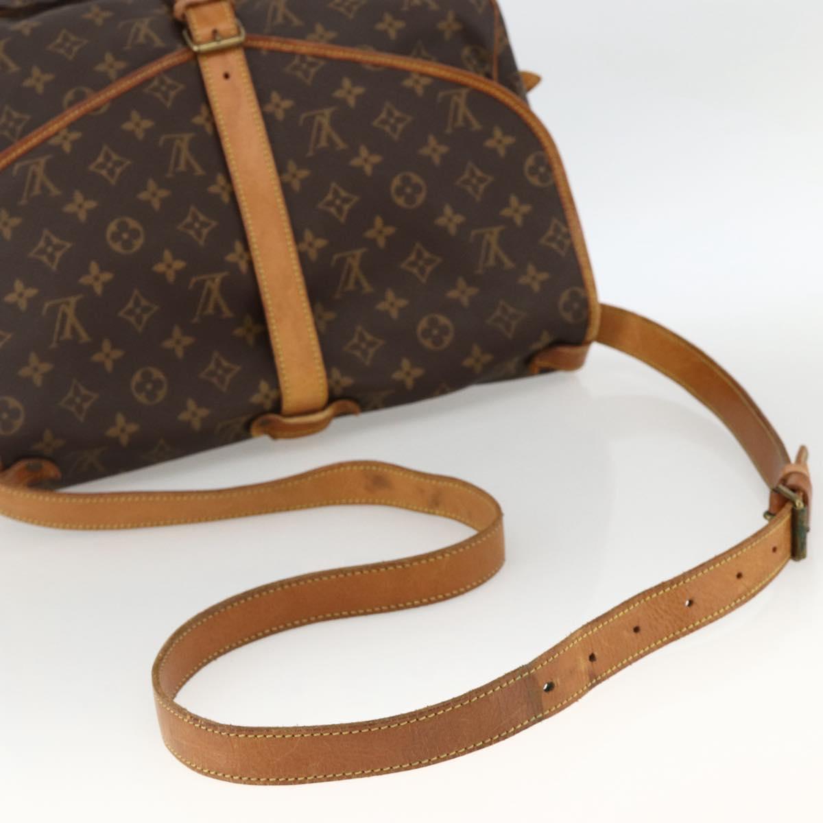 LOUIS VUITTON Monogram Saumur 35 Shoulder Bag M42254 LV Auth YKZ742