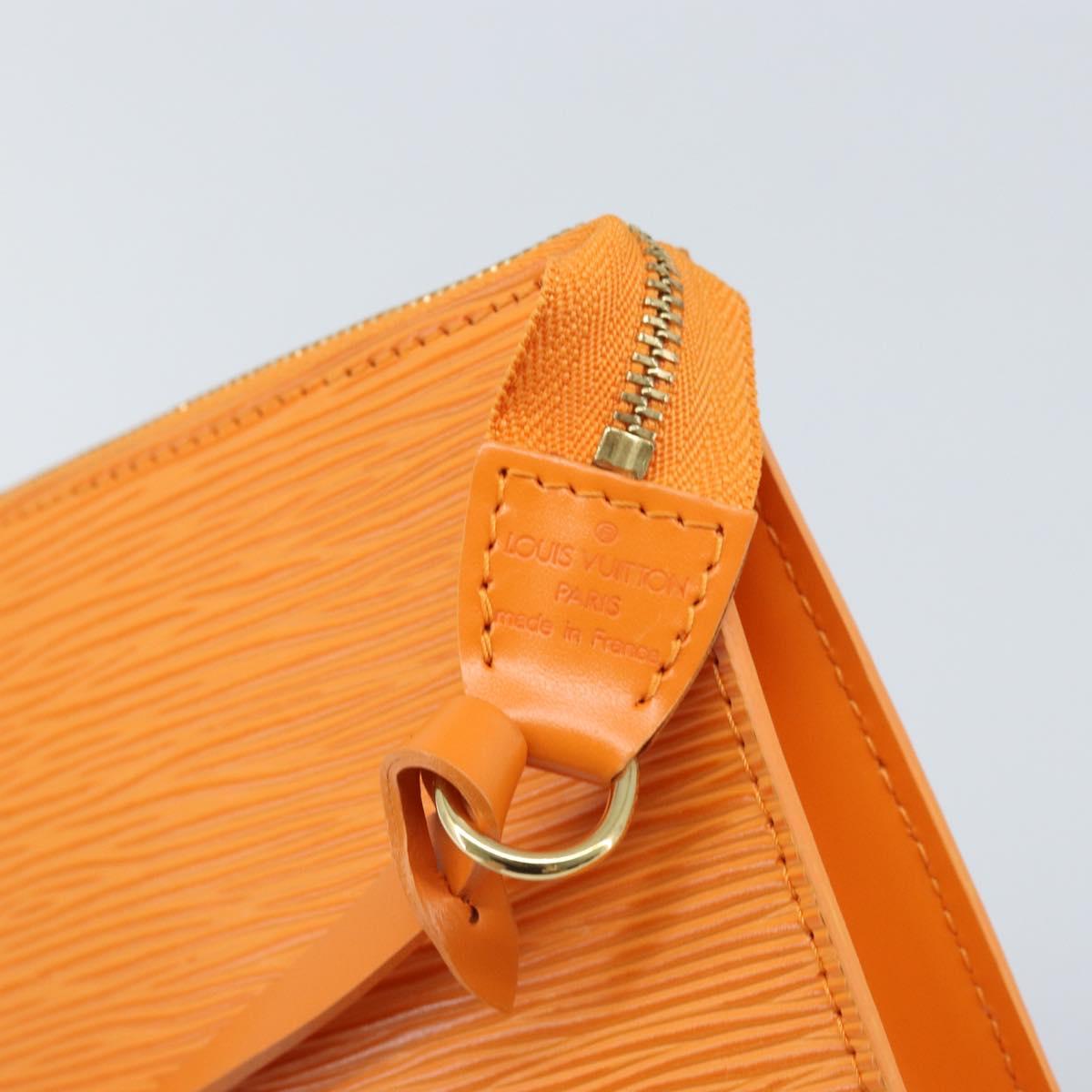 LOUIS VUITTON Epi Pochette Accessoires Pouch Orange Mandarin M5294H Auth YKZ750V