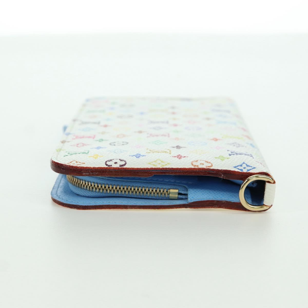 LOUIS VUITTON Multicolor PortefeuilleInsolite Wallet White M93750 Auth YKZ751SAM