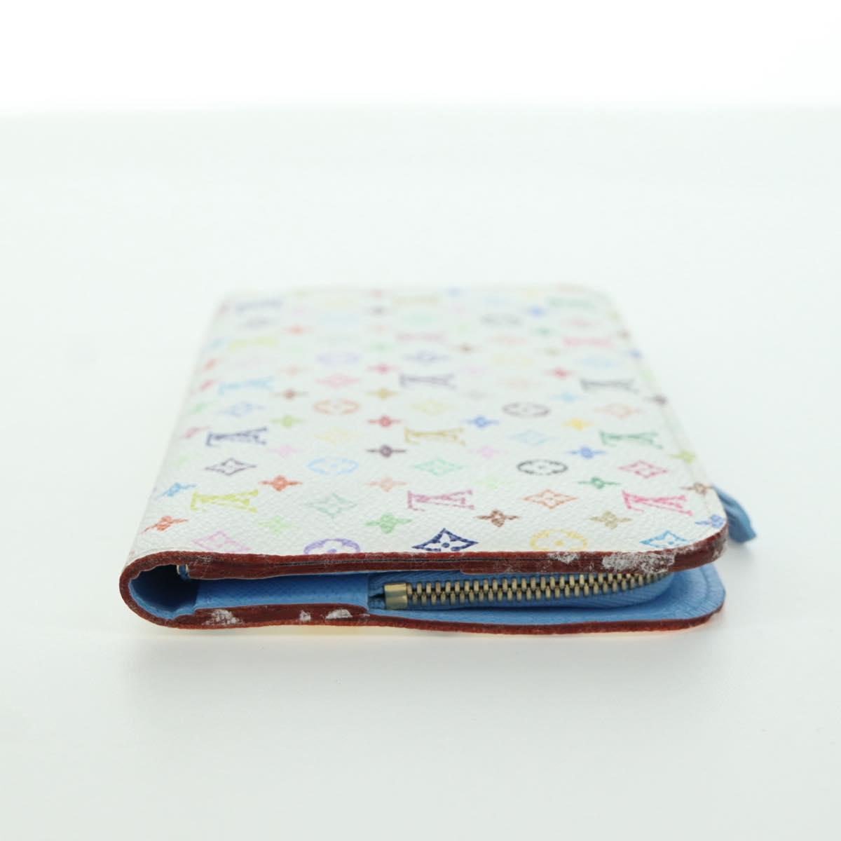 LOUIS VUITTON Multicolor PortefeuilleInsolite Wallet White M93750 Auth YKZ751SAM
