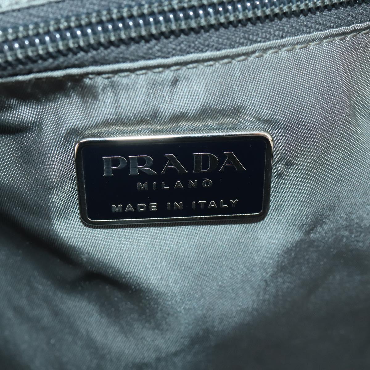 PRADA Sports Boston Bag Nylon 2way Black Silver Auth YKZ775