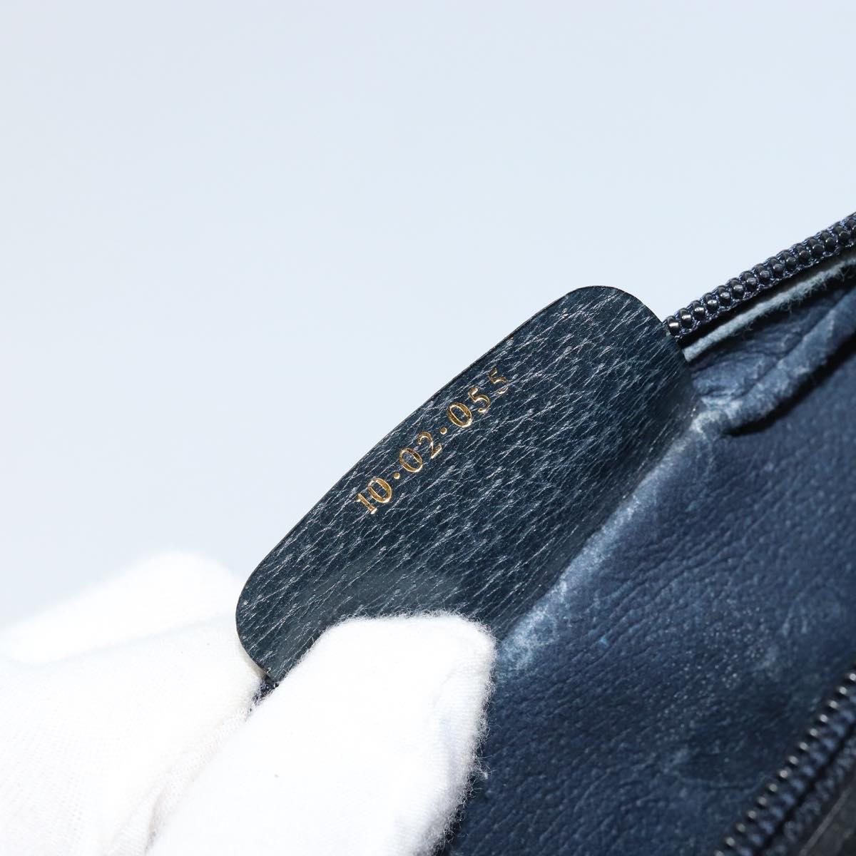 GUCCI GG Supreme Sherry Line Shoulder Bag PVC Navy Gold 10 02 055 Auth YKZ781