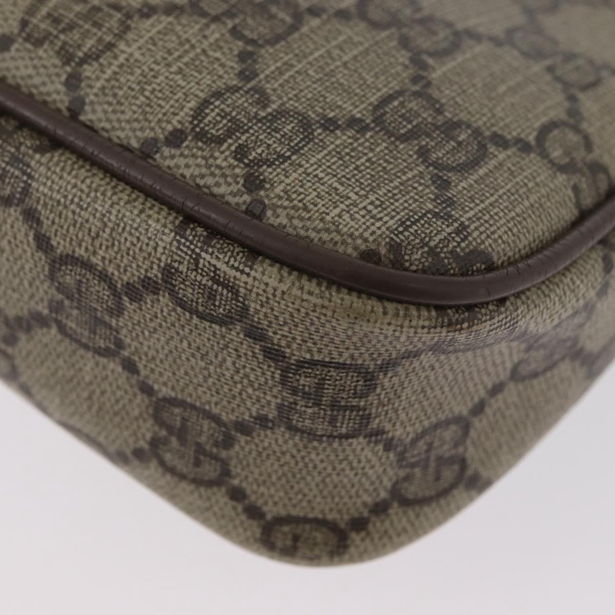 GUCCI GG Supreme Shoulder Bag PVC Beige Gold 97 02 068 Auth YKZ783
