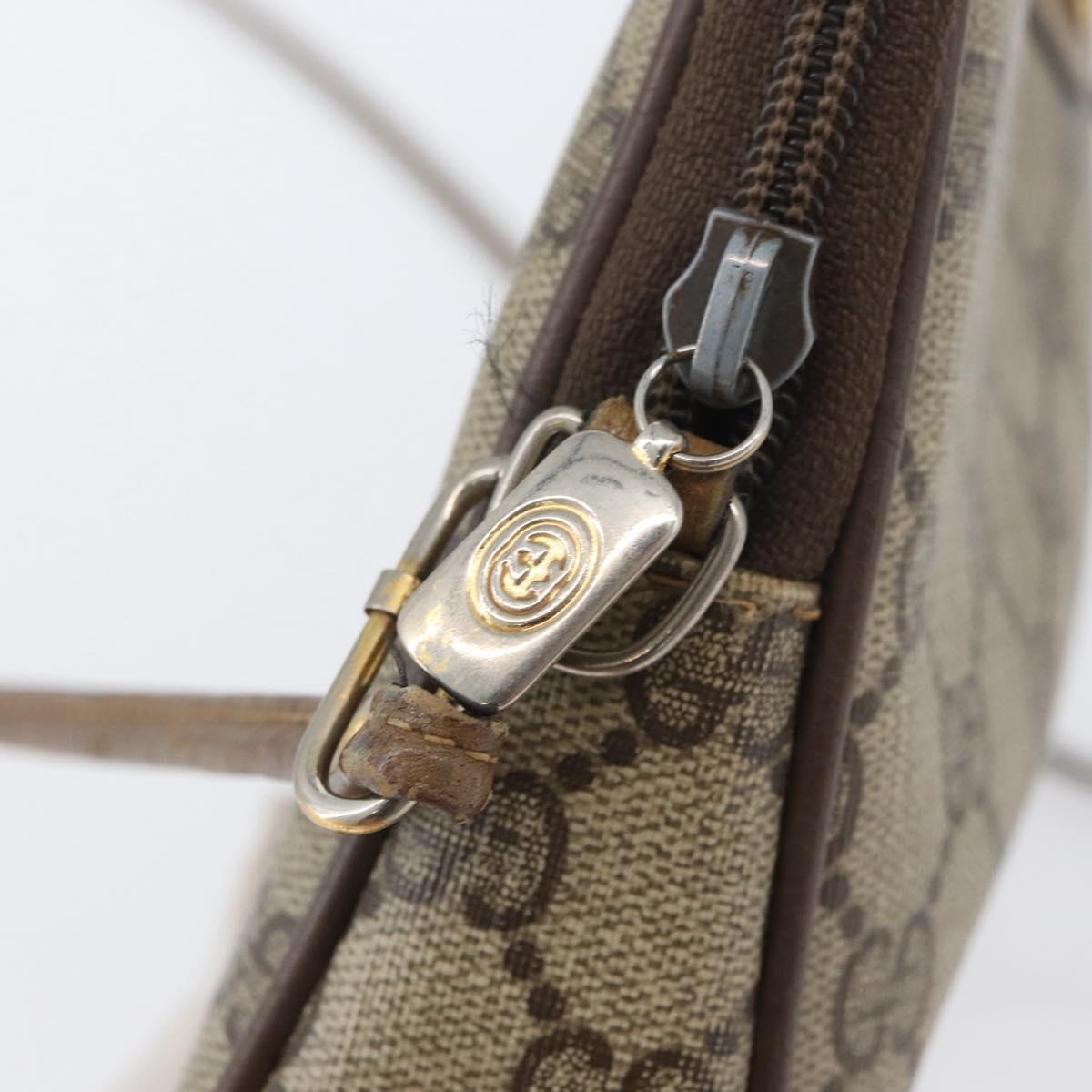 GUCCI GG Supreme Shoulder Bag PVC Beige Gold 97 02 068 Auth YKZ783