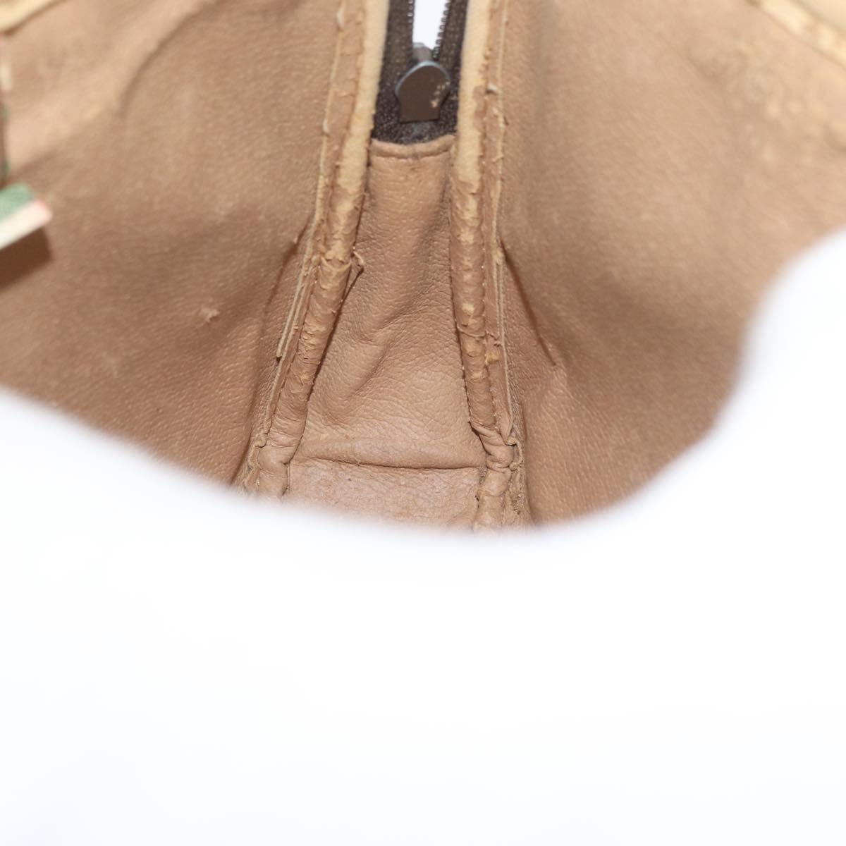 GUCCI GG Supreme Shoulder Bag PVC Beige Gold 97 02 068 Auth YKZ783