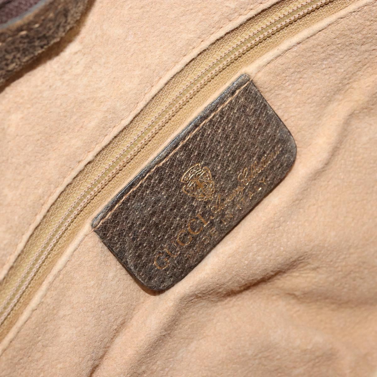 GUCCI GG Supreme Web Sherry Line Shoulder Bag PVC Beige Gold 010 378 Auth YKZ785