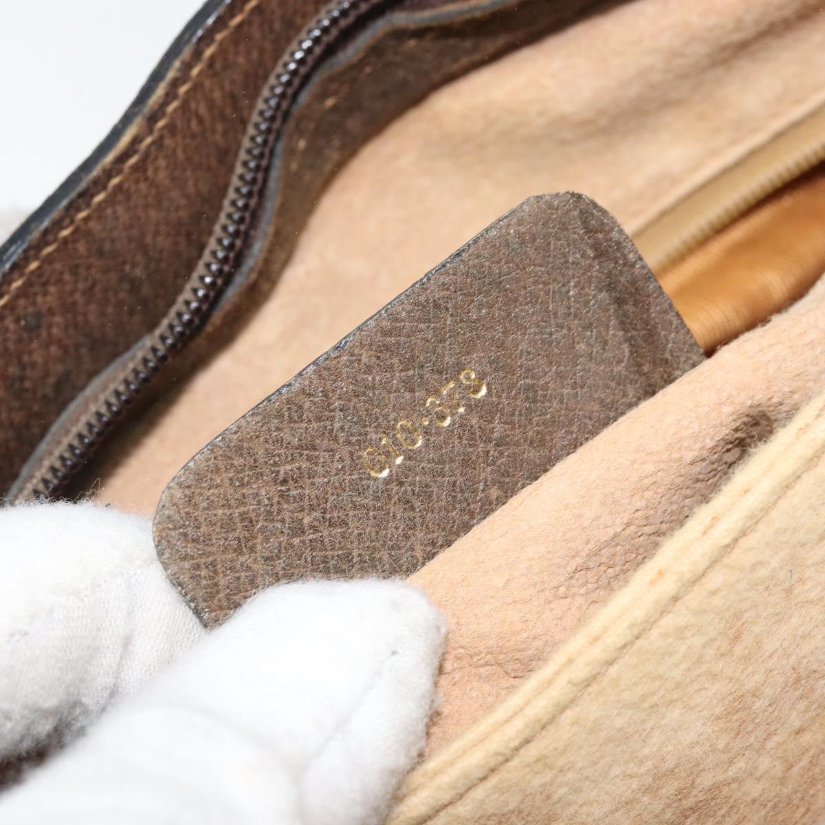 GUCCI GG Supreme Web Sherry Line Shoulder Bag PVC Beige Gold 010 378 Auth YKZ785