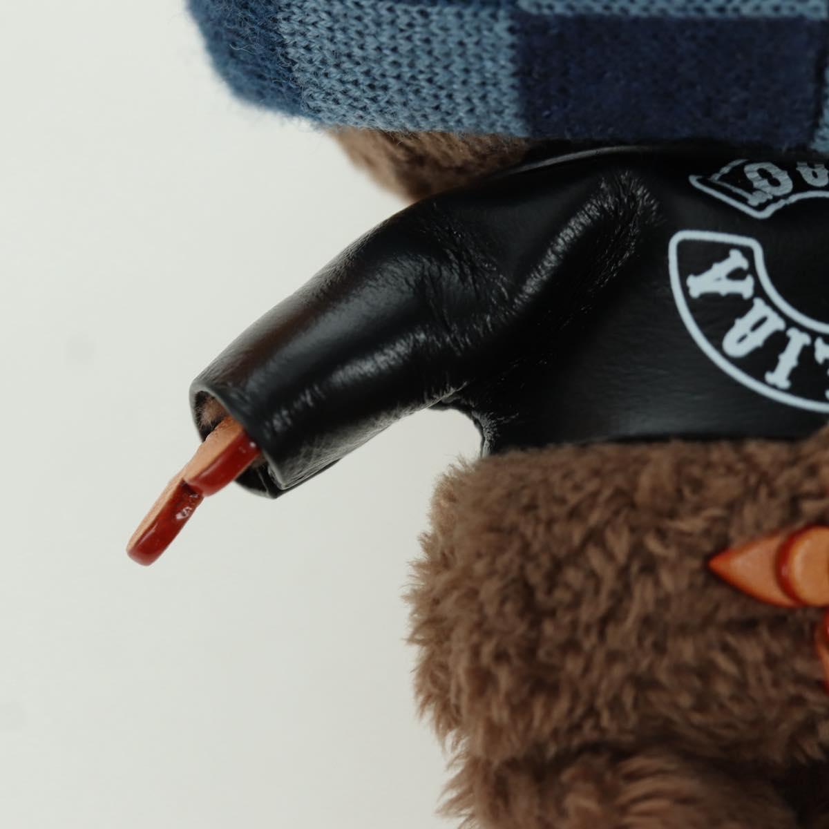 LOUIS VUITTON Bear Bag Charm Leather Brown M03206 LV Auth YKZ811SAM