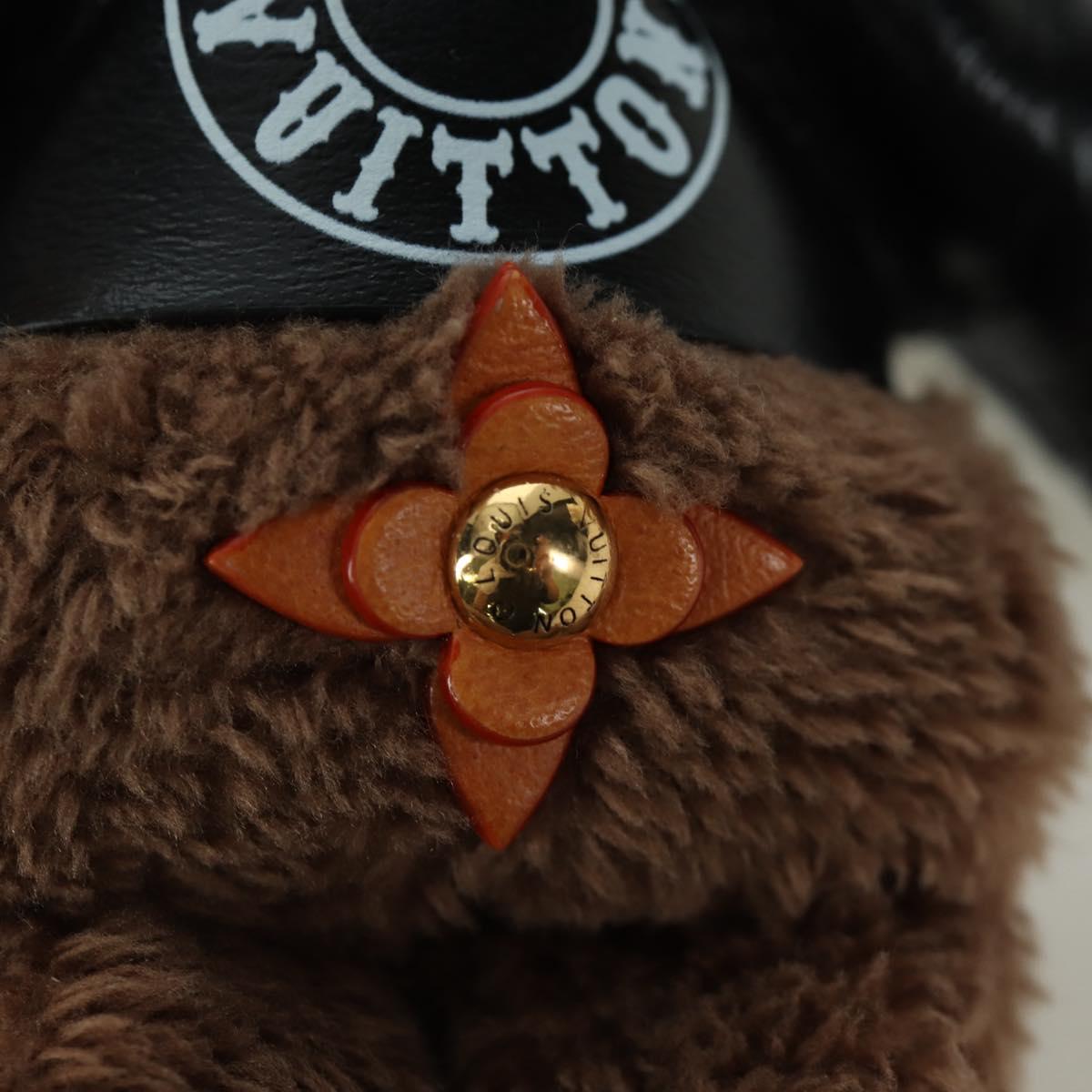 LOUIS VUITTON Bear Bag Charm Leather Brown M03206 LV Auth YKZ811SAM
