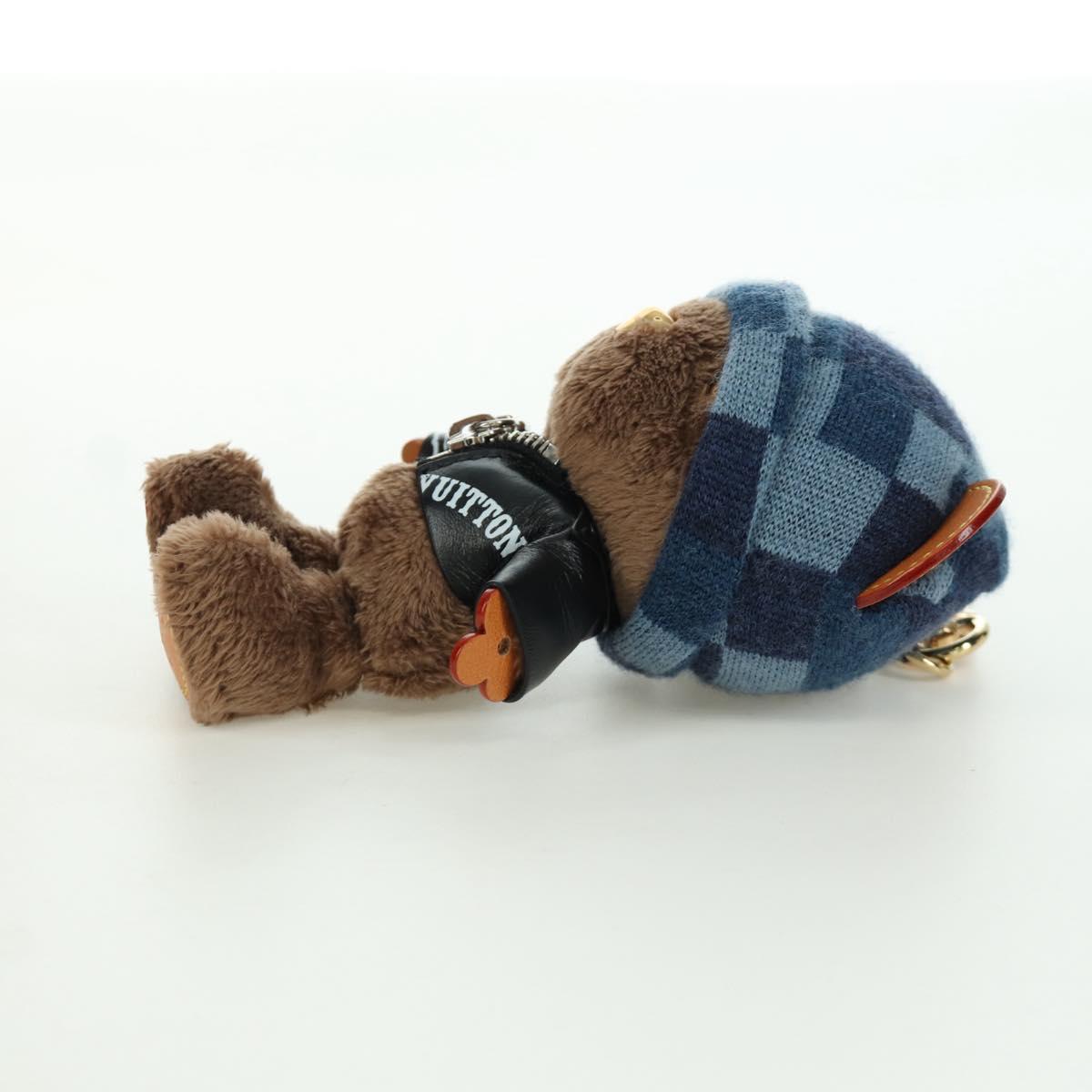 LOUIS VUITTON Bear Bag Charm Leather Brown M03206 LV Auth YKZ811SAM