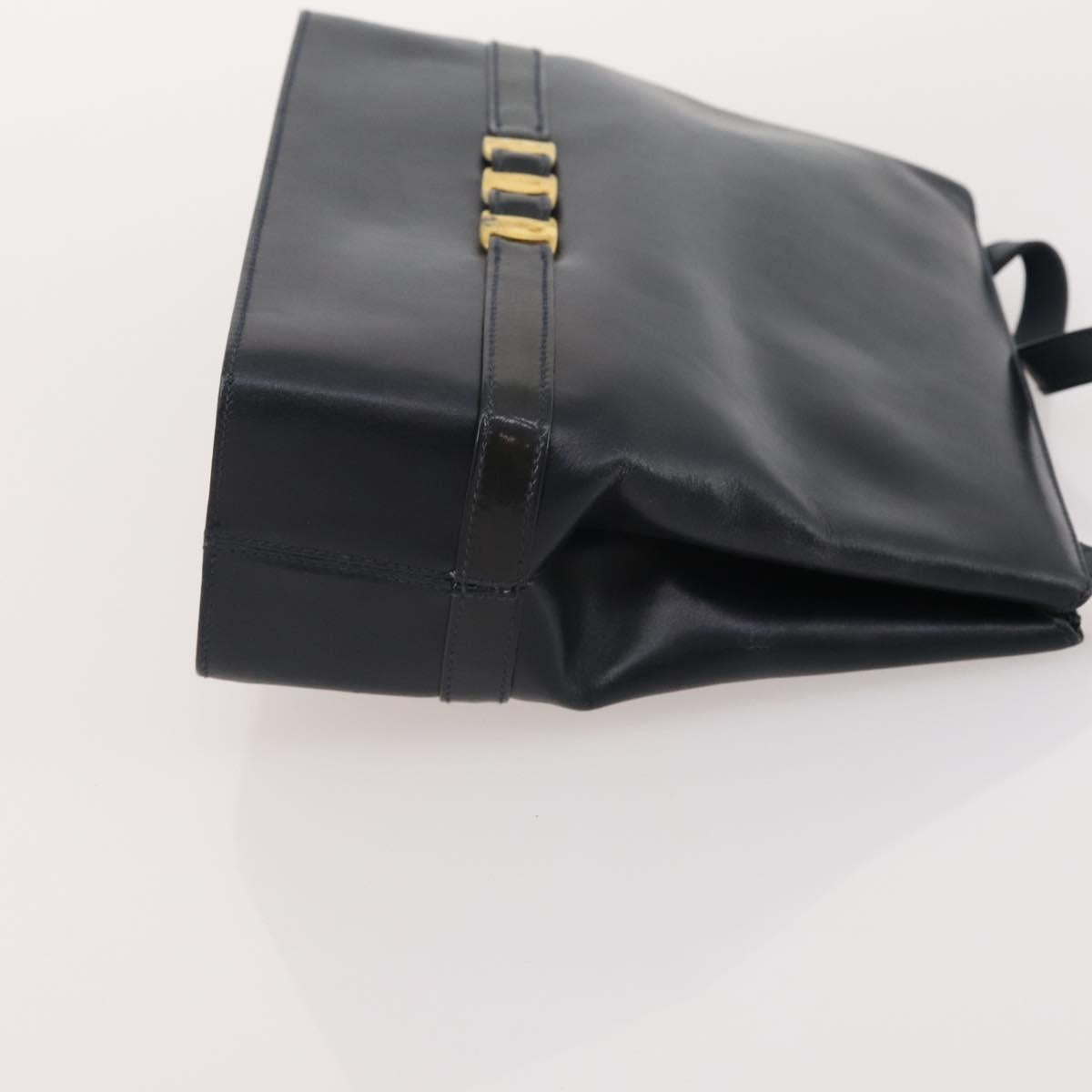 Salvatore Ferragamo Shoulder Bag Leather 2 Set Black Yellow Auth YKZ815