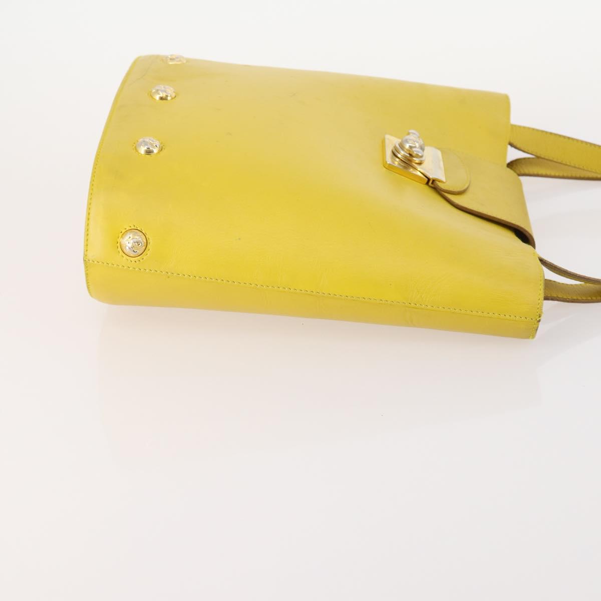 Salvatore Ferragamo Shoulder Bag Leather 2 Set Black Yellow Auth YKZ815