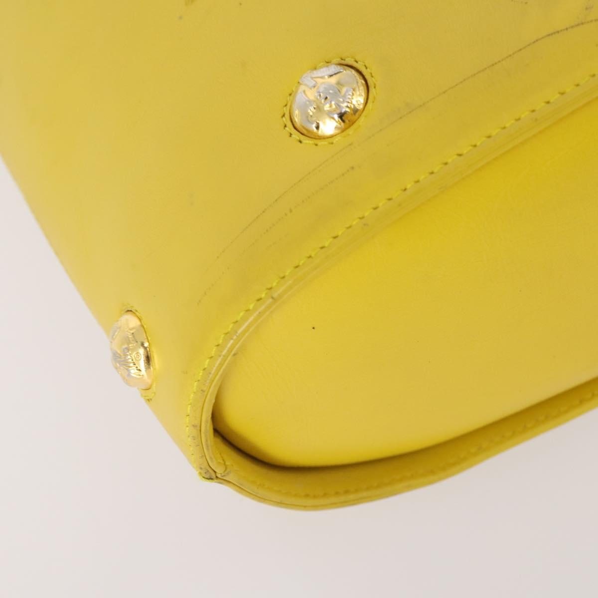 Salvatore Ferragamo Shoulder Bag Leather 2 Set Black Yellow Auth YKZ815
