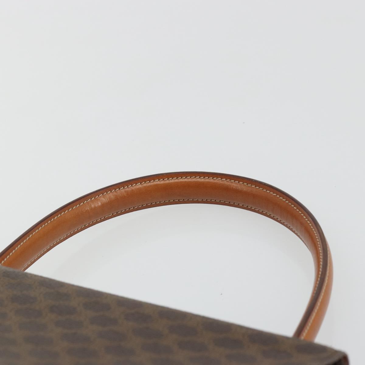 CELINE Macadam Canvas Star Ball Hand Bag Brown Gold Auth YKZ830A