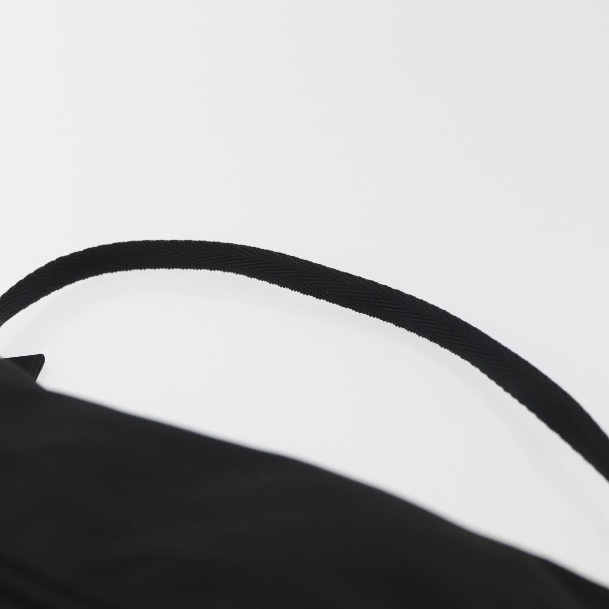 PRADA Accessory Pouch Nylon Black Silver Auth YKZ871A