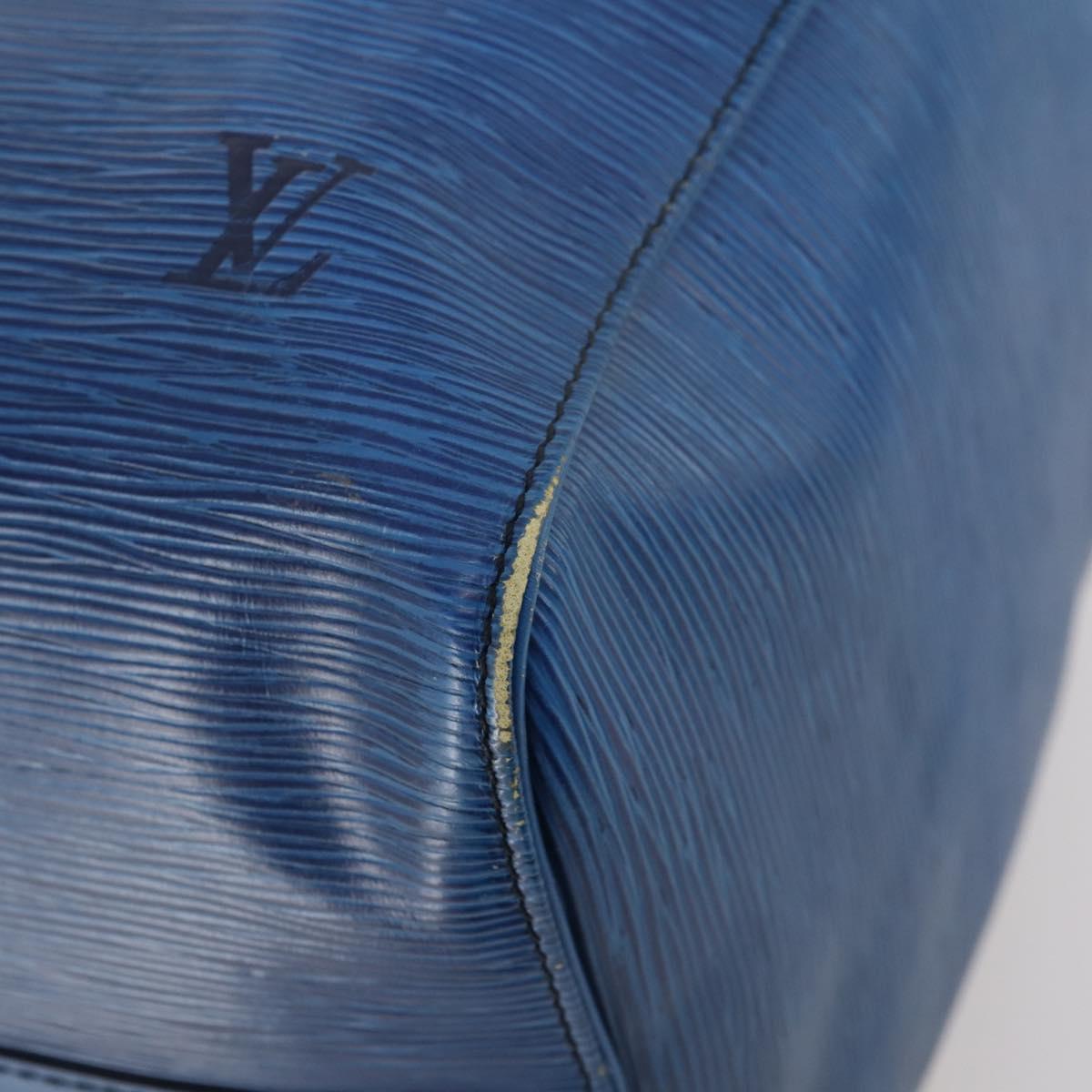 LOUIS VUITTON Epi Keepall 45 Boston Bag Blue M42975 LV Auth YKZ880A