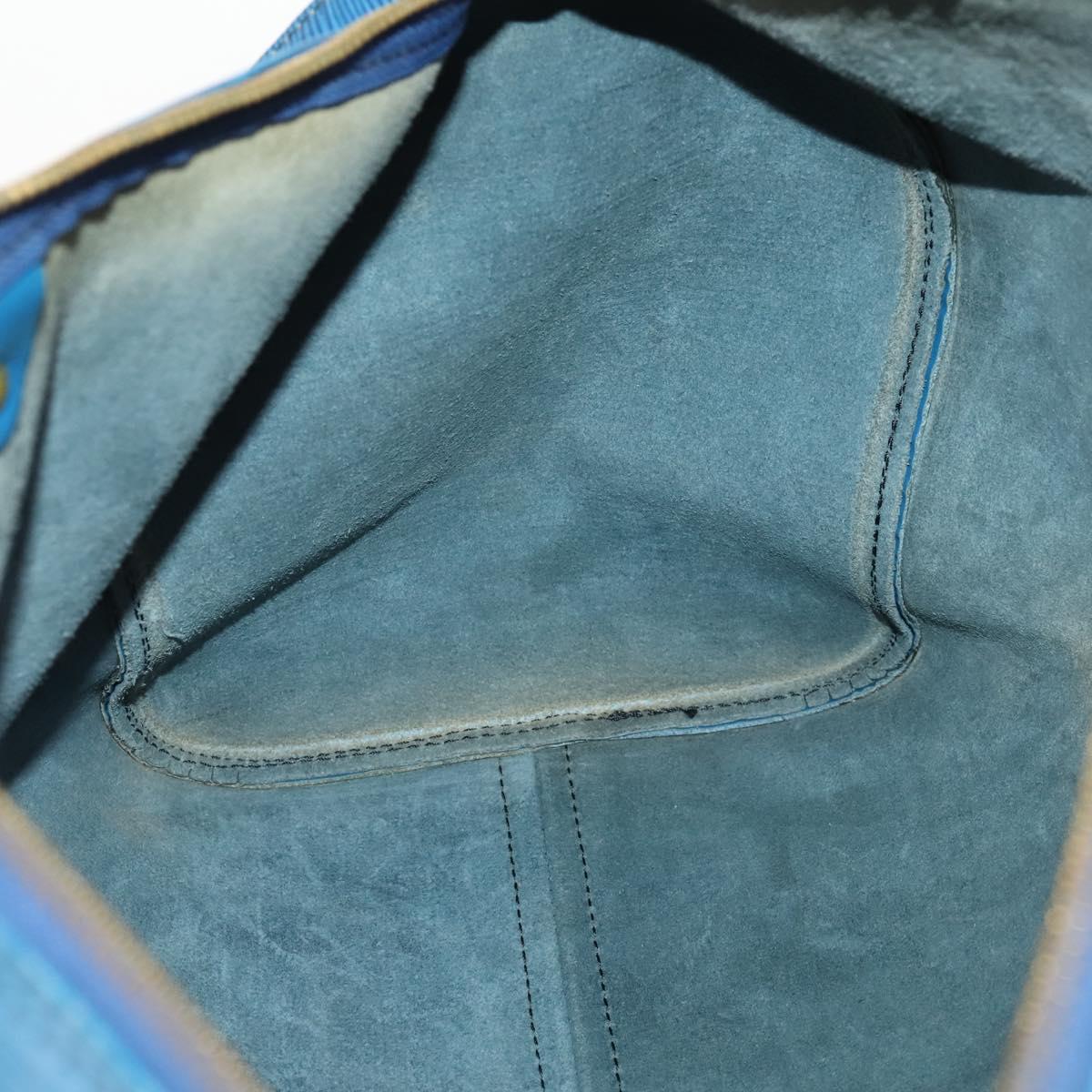 LOUIS VUITTON Epi Keepall 45 Boston Bag Blue M42975 LV Auth YKZ880A