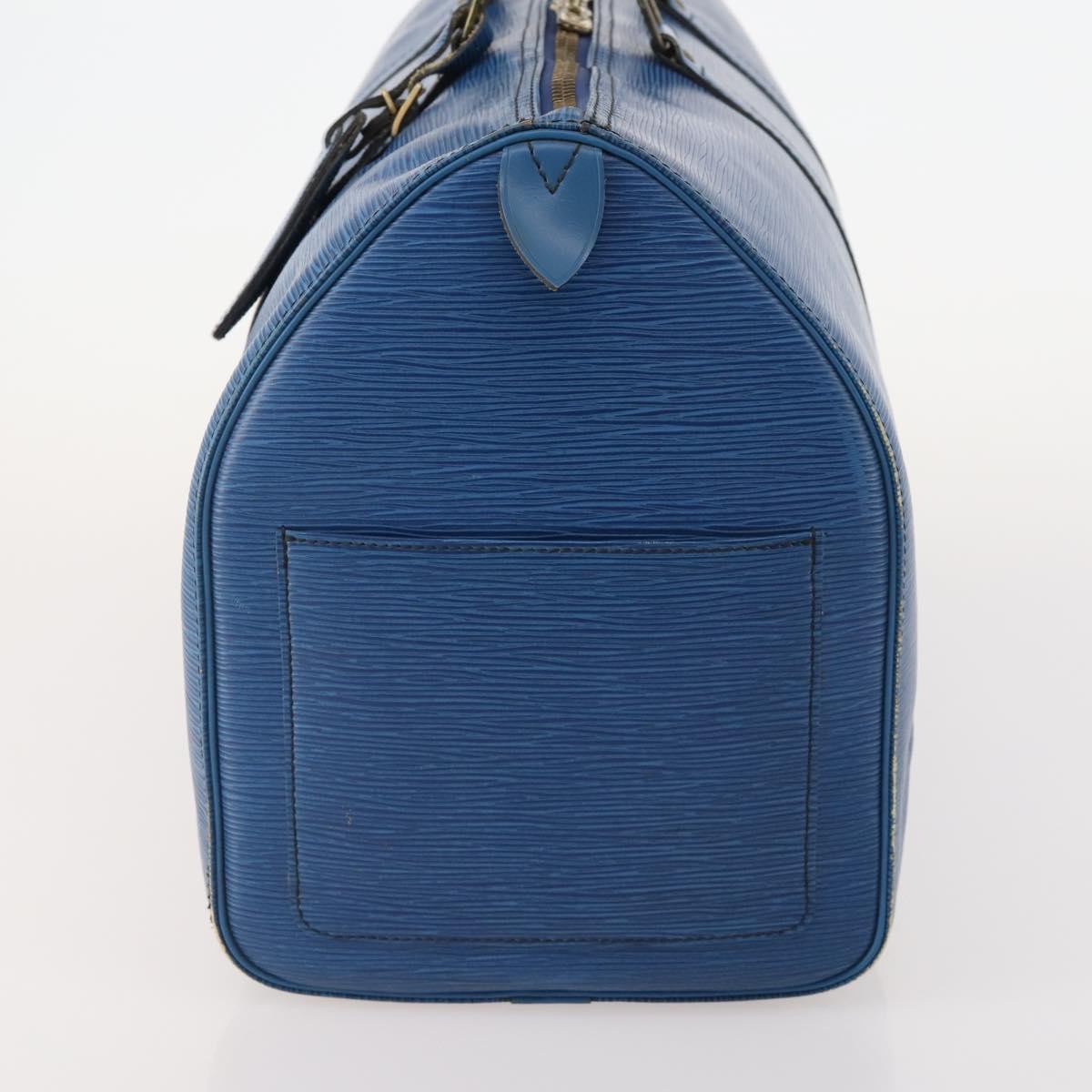 LOUIS VUITTON Epi Keepall 45 Boston Bag Blue M42975 LV Auth YKZ880A