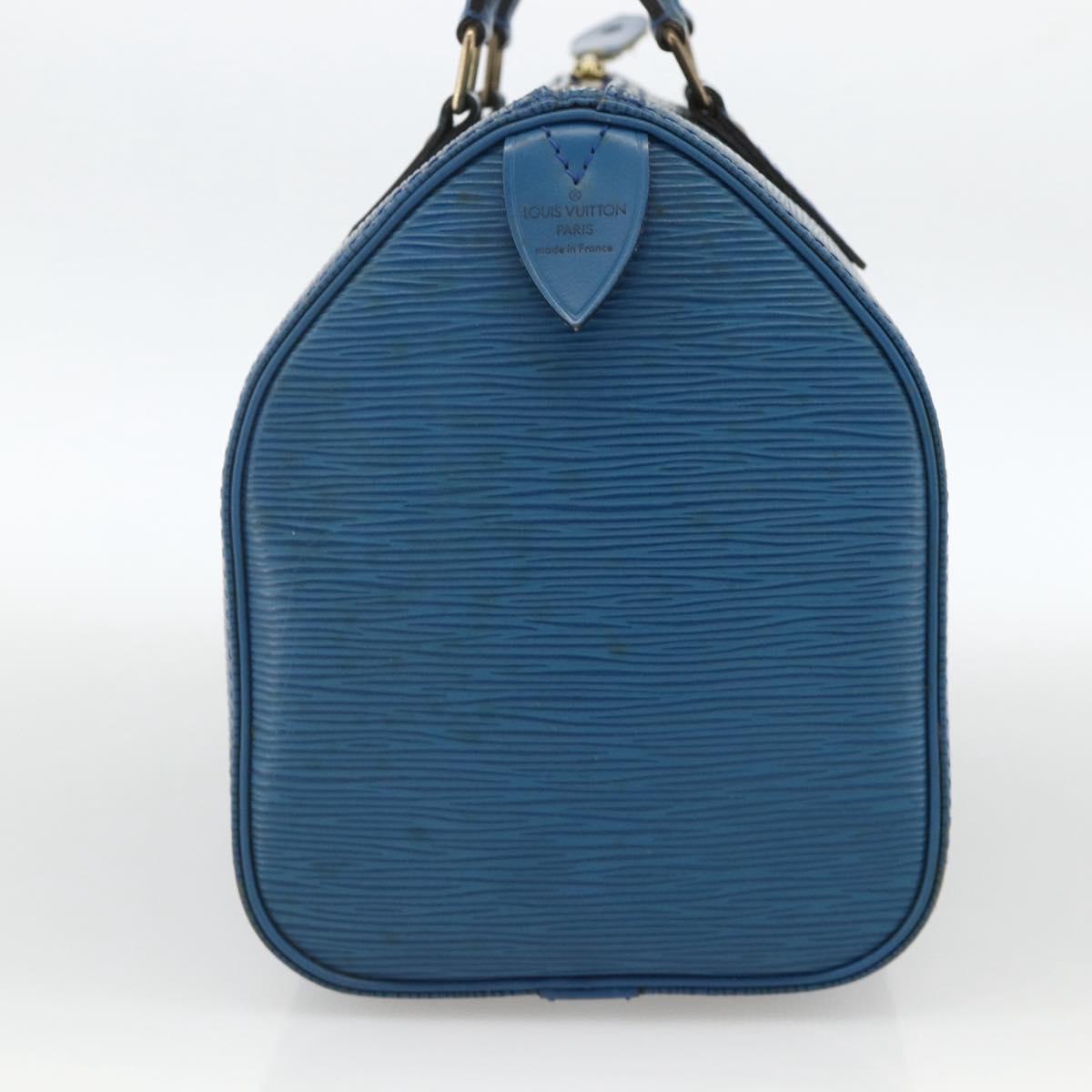LOUIS VUITTON Epi Speedy 25 Hand Bag Toledo Blue M43015 LV Auth YKZ881A