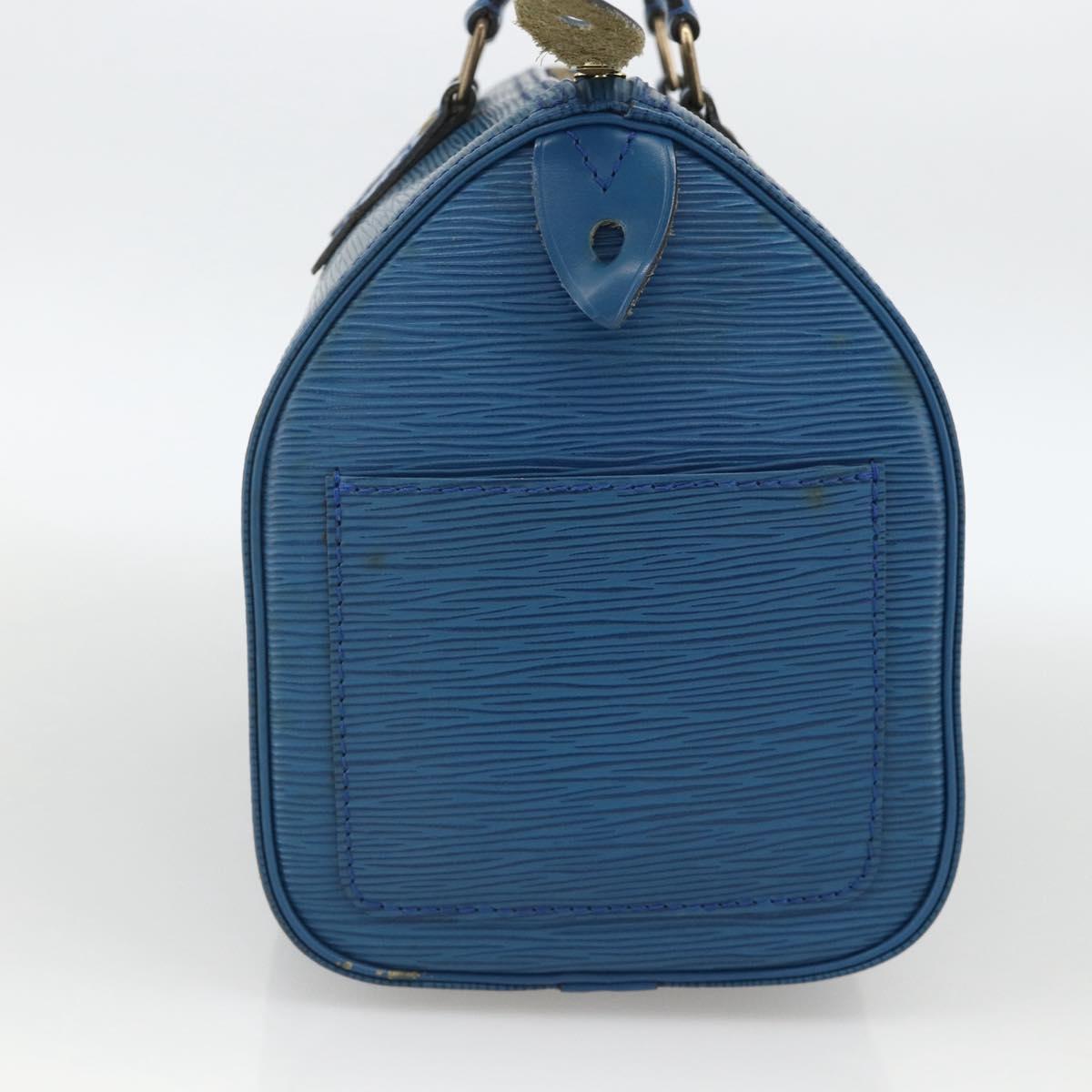 LOUIS VUITTON Epi Speedy 25 Hand Bag Toledo Blue M43015 LV Auth YKZ881A