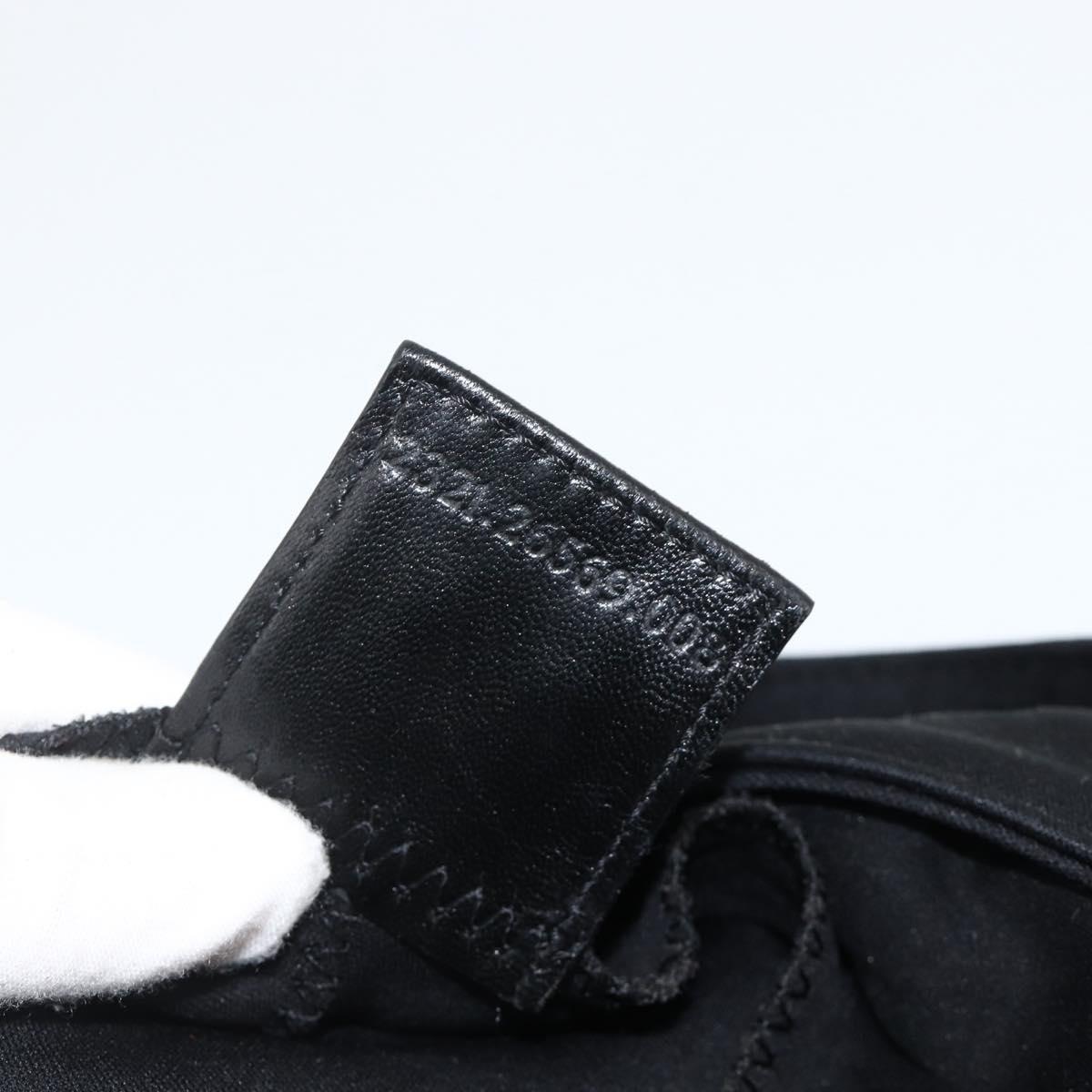 FENDI Mamma Baguette Shoulder Bag Nylon Black Silver Auth YKZ897