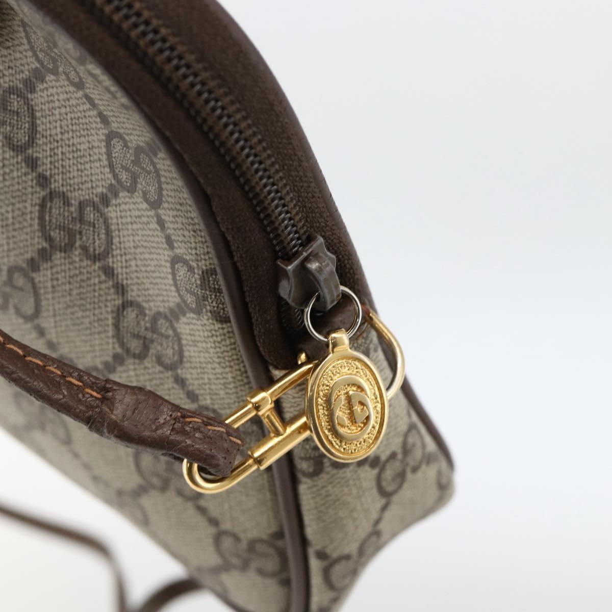 GUCCI GG Supreme Shoulder Bag PVC Beige Gold 97 02 068 Auth YKZ916