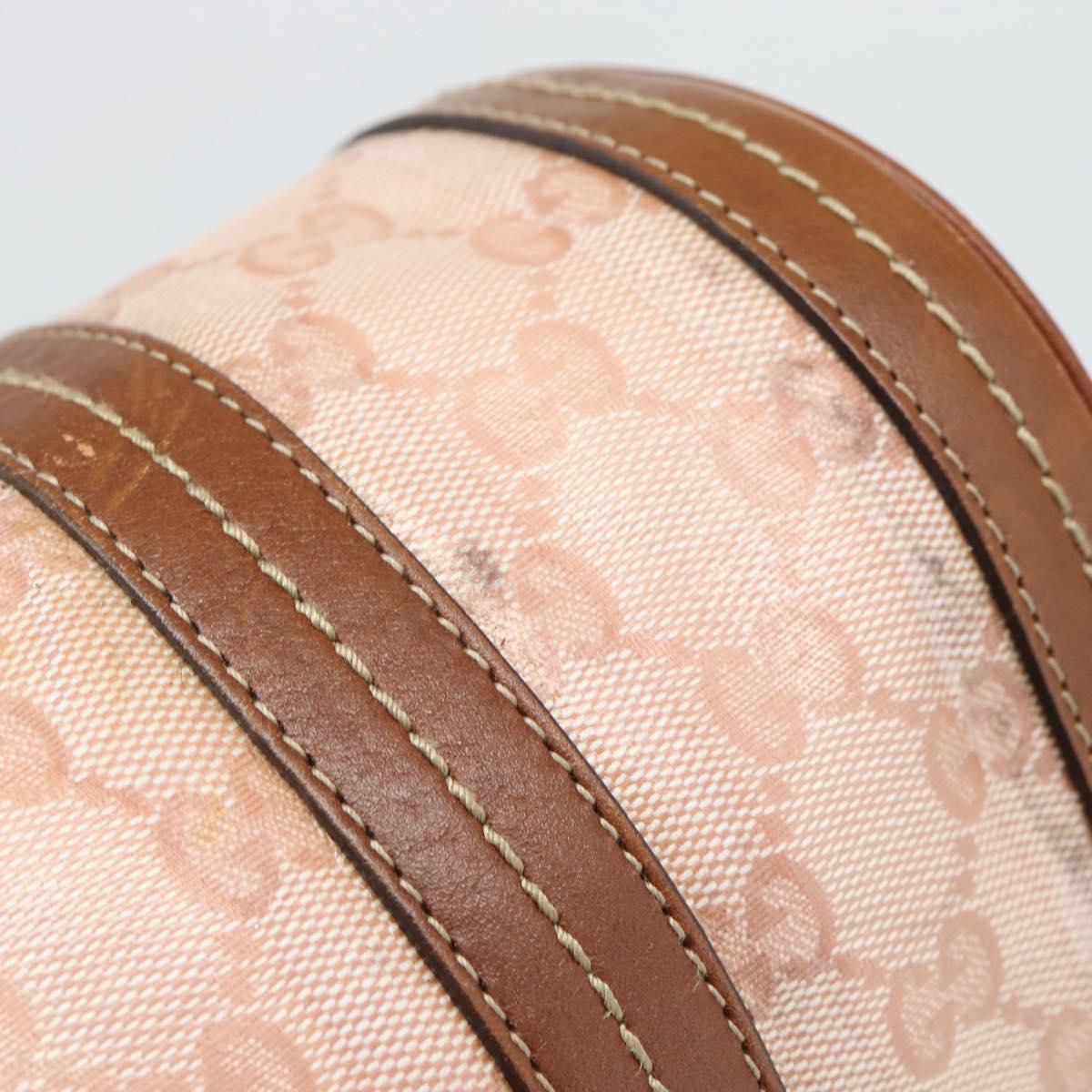 GUCCI GG Crystal Histeria Hand Bag Coated Canvas Pink Gold 181485 Auth YKZ920