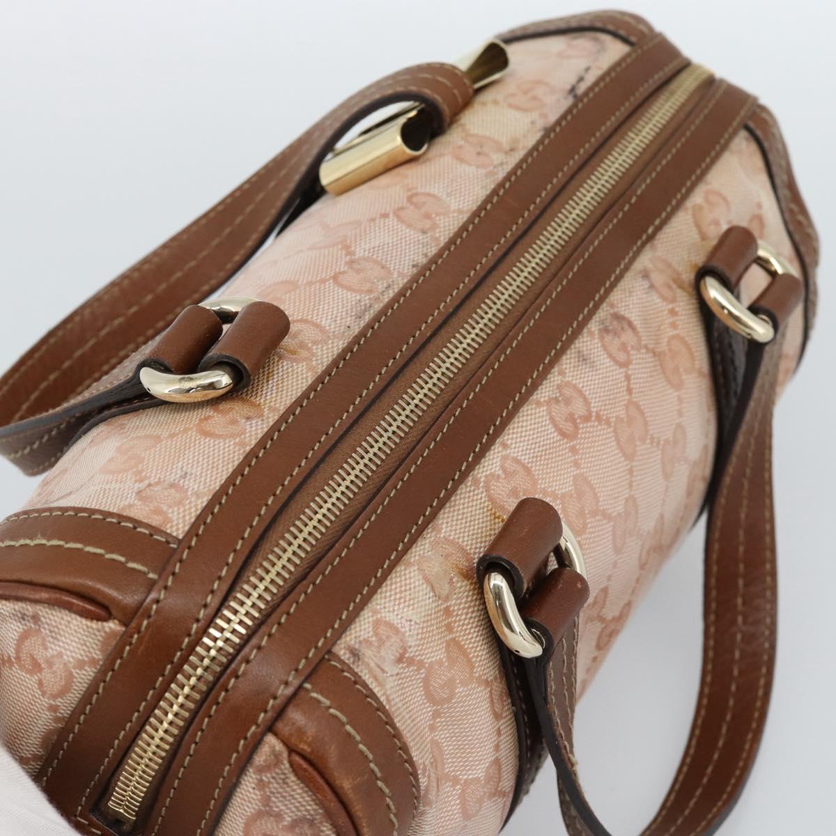 GUCCI GG Crystal Histeria Hand Bag Coated Canvas Pink Gold 181485 Auth YKZ920
