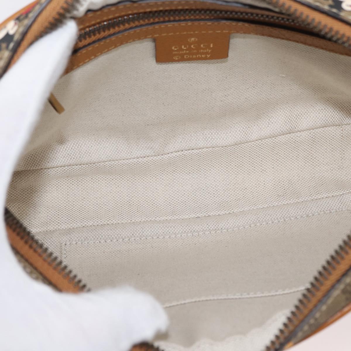 GUCCI Micro GG Supreme Disney collaboration bag PVC Beige 602695 Auth YKZ921SAM