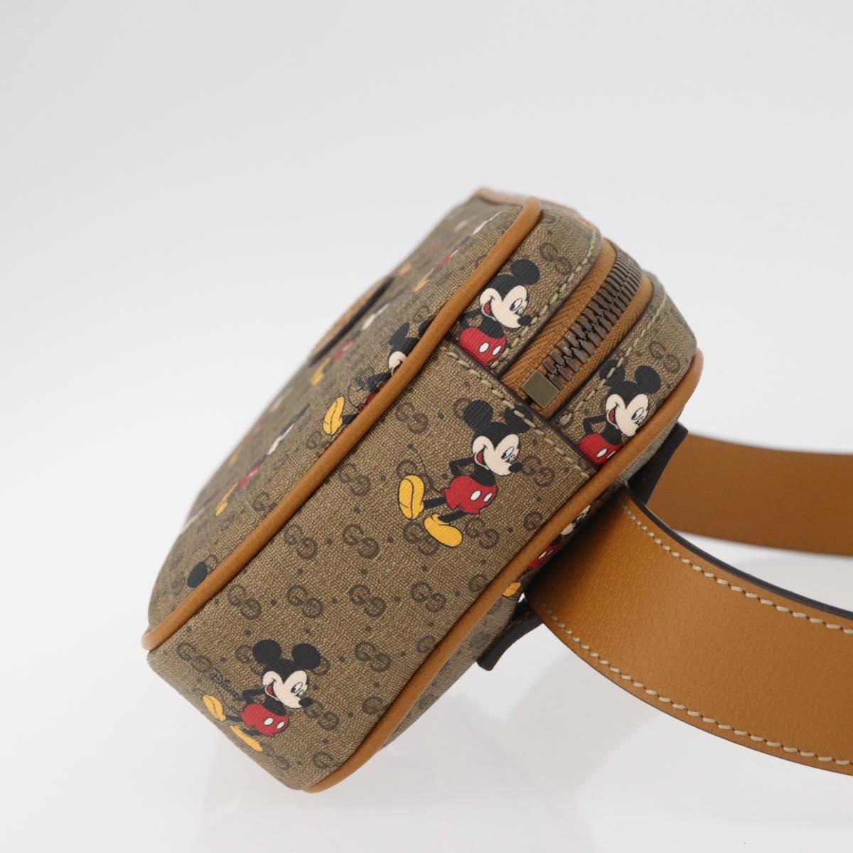 GUCCI Micro GG Supreme Disney collaboration bag PVC Beige 602695 Auth YKZ921SAM