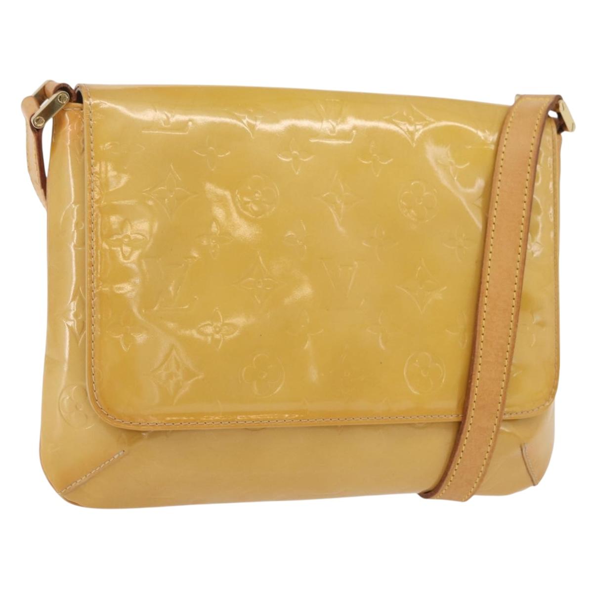 LOUIS VUITTON Monogram Vernis Thompson Street Bag Beige M91301 LV Auth YKZ944