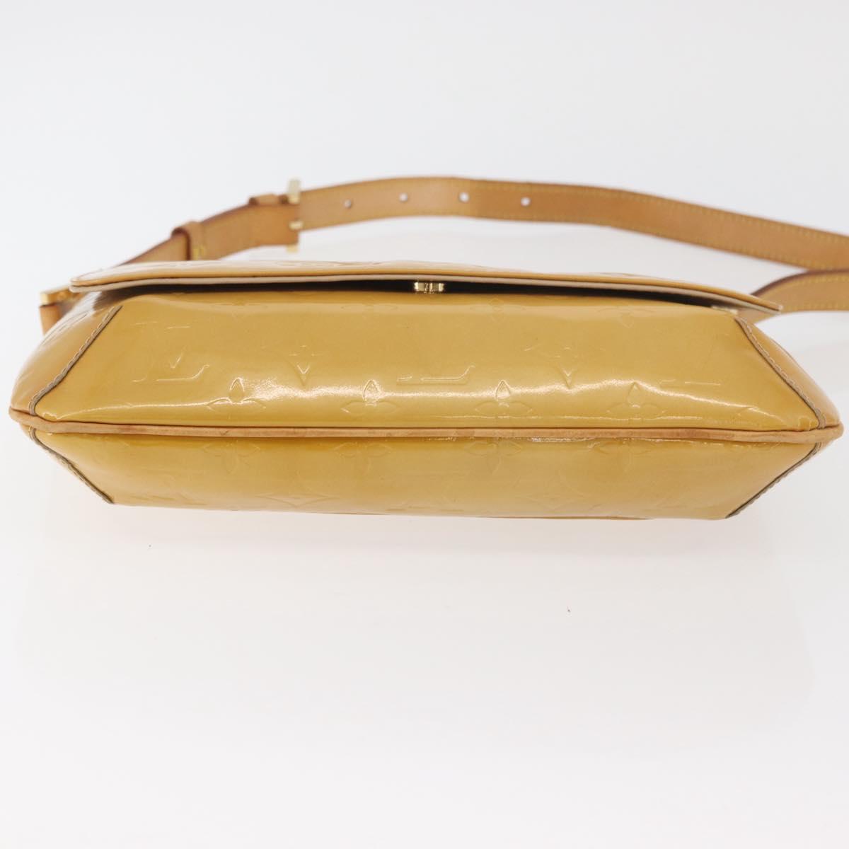 LOUIS VUITTON Monogram Vernis Thompson Street Bag Beige M91301 LV Auth YKZ944
