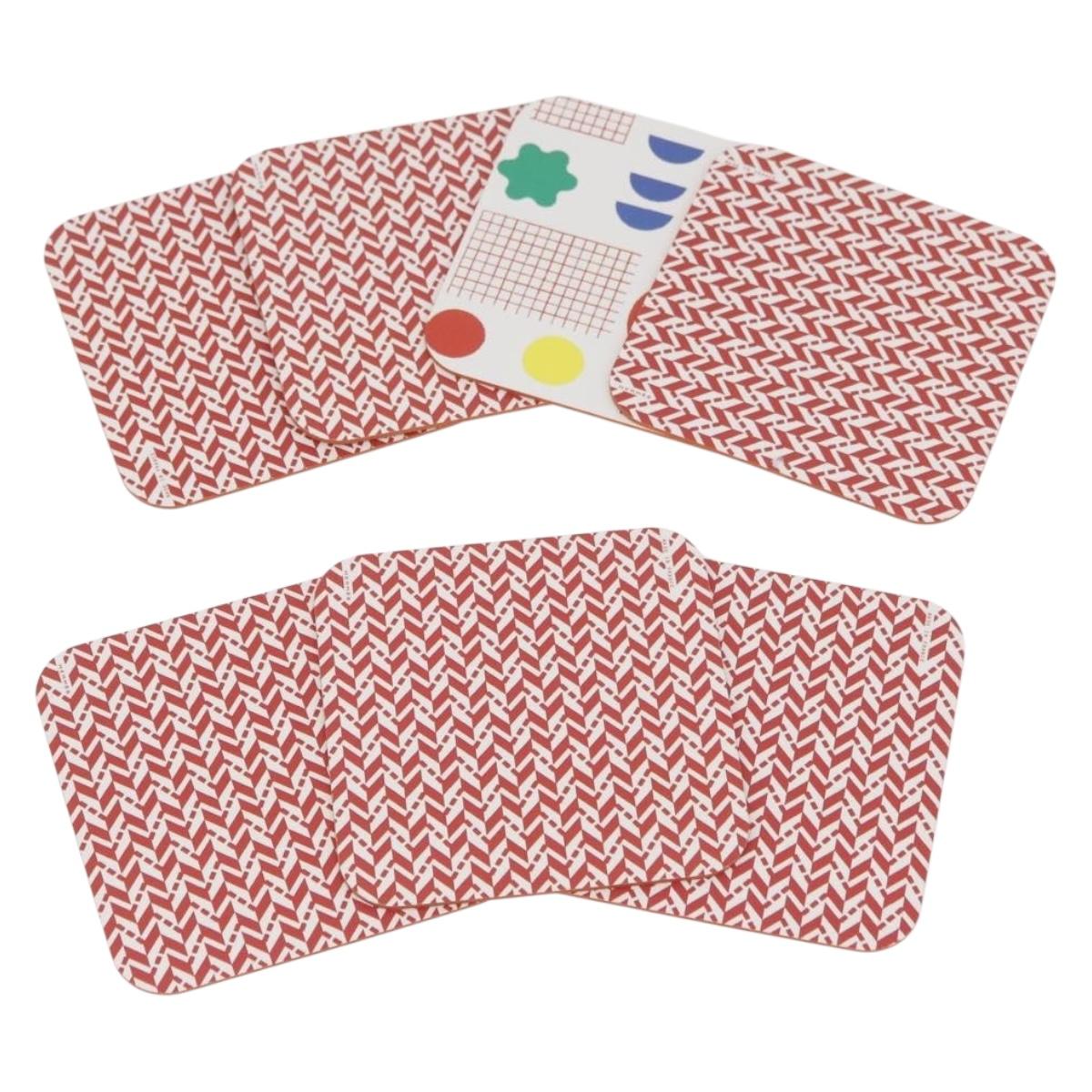 HERMES Tou Temps Papier Coaster Coaster Paper Multicolor Auth YKZ971A