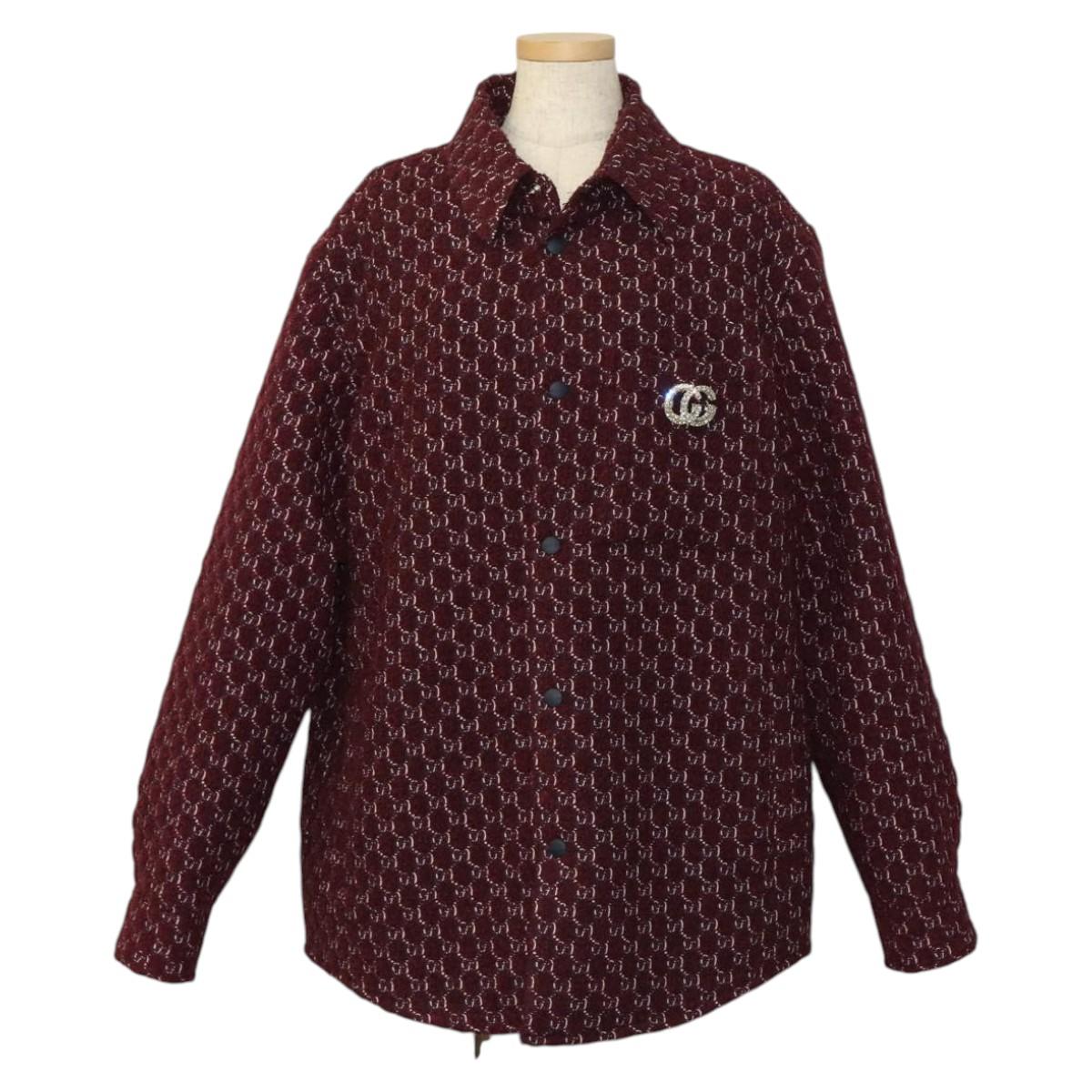 GUCCI Jacket Tweed Red Auth ym002M