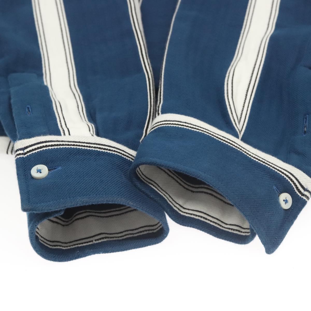 JACQUEMUS Long Sleeve Shirt Cotton Blue Auth ym006M