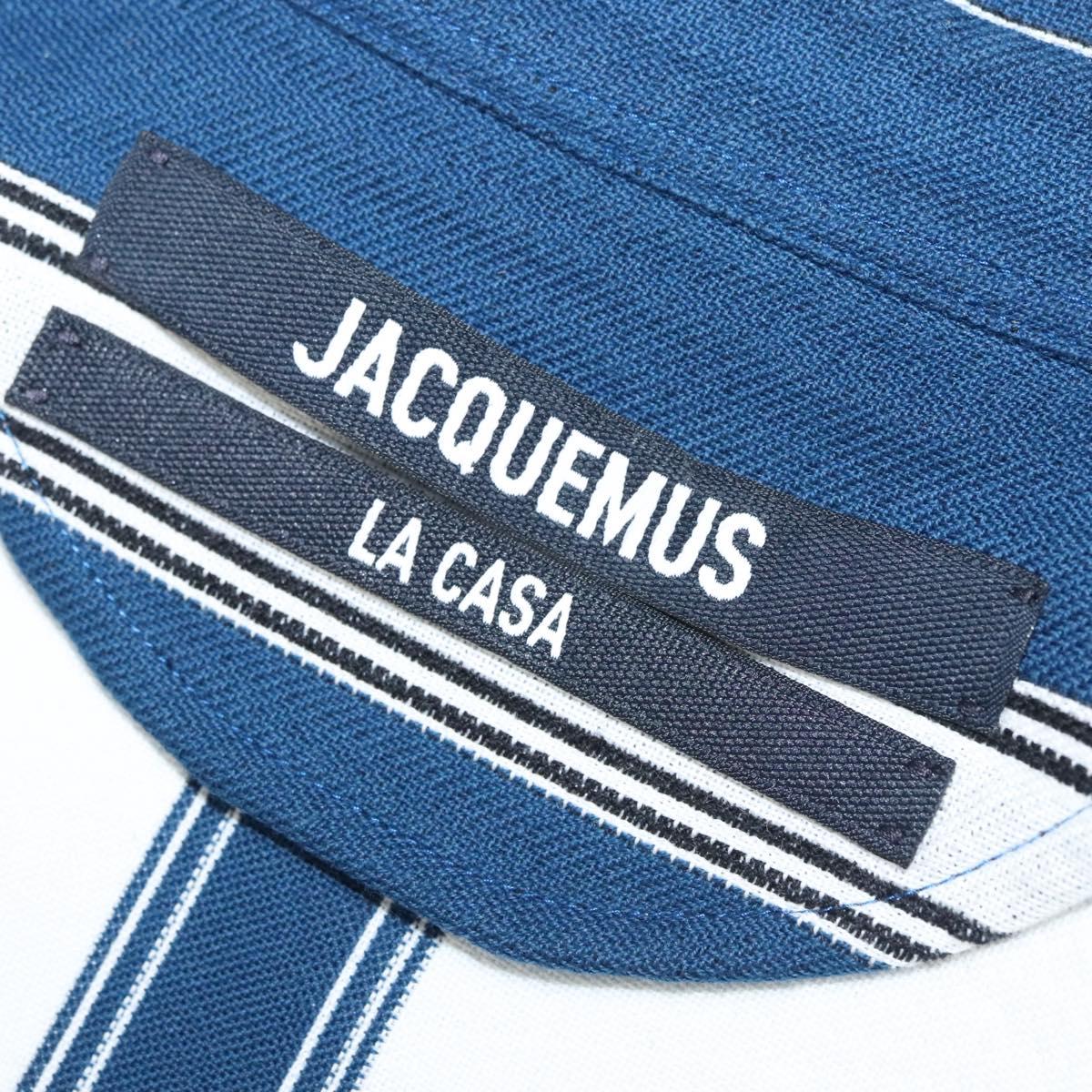 JACQUEMUS Long Sleeve Shirt Cotton Blue Auth ym006M