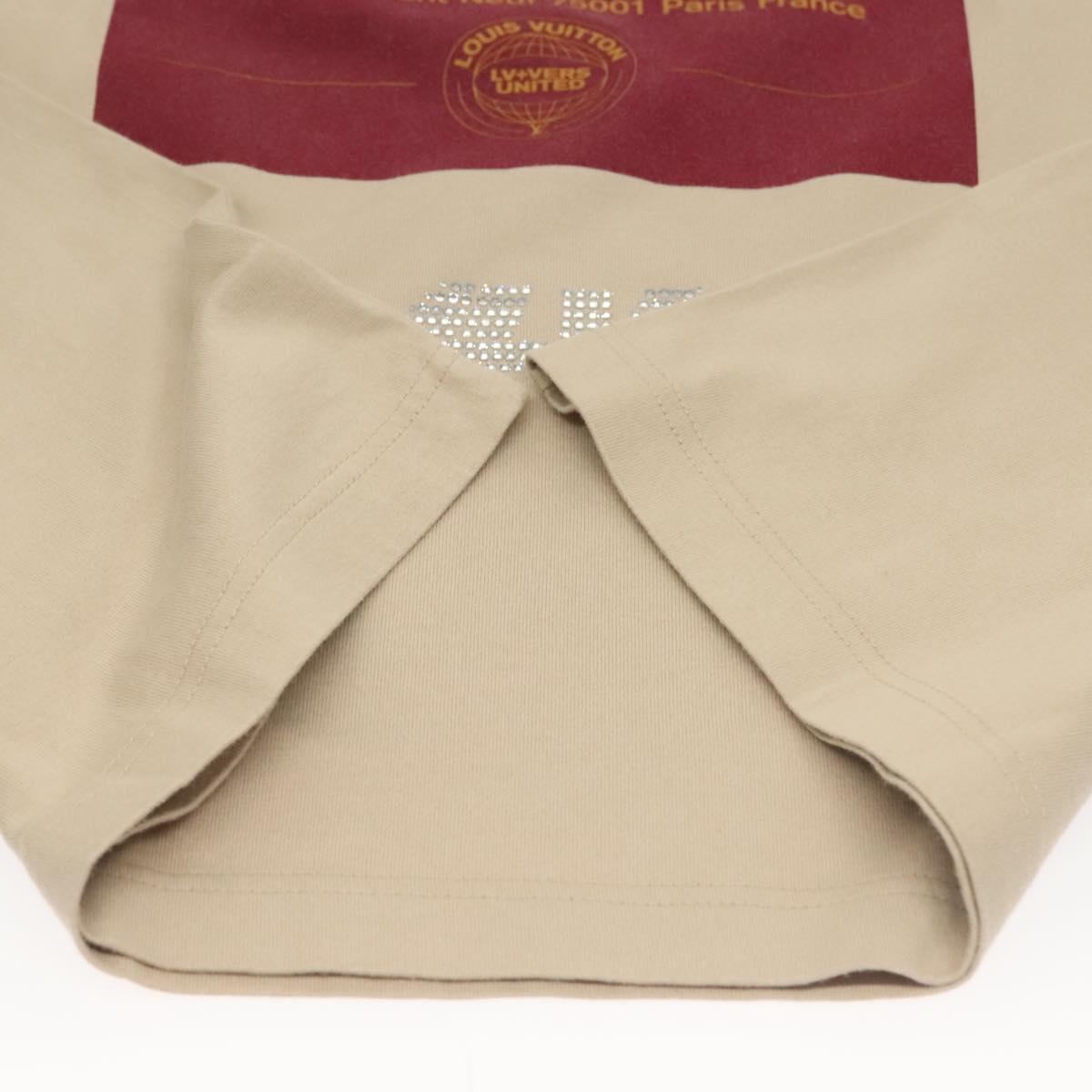 LOUIS VUITTON T Shirt Cotton Beige LV Auth ym008M