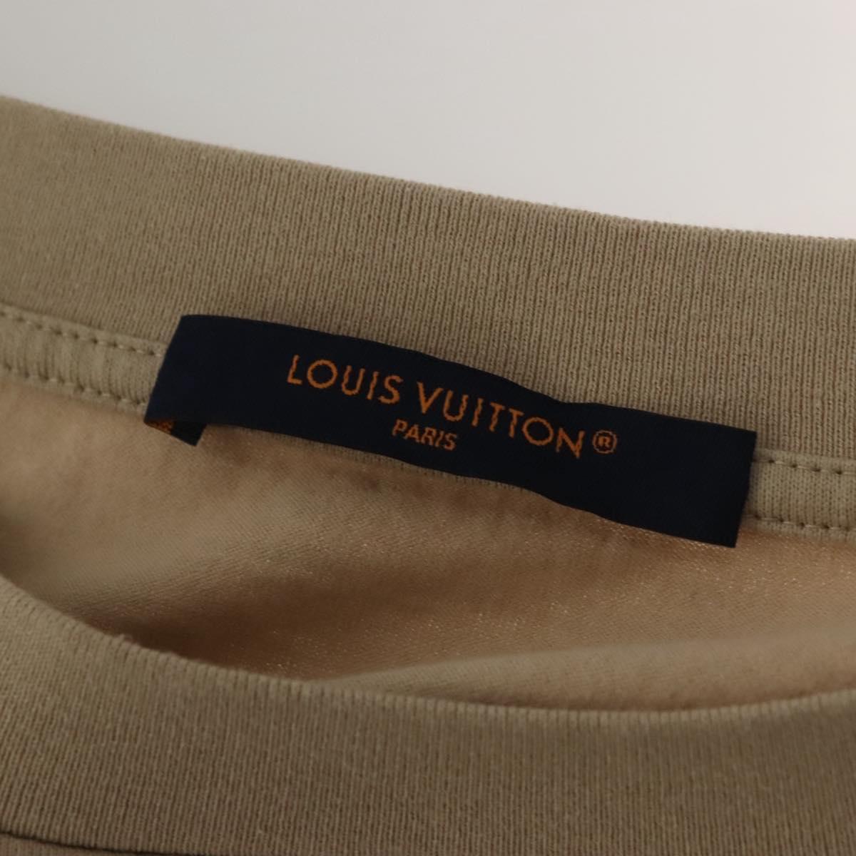 LOUIS VUITTON T Shirt Cotton Beige LV Auth ym008M