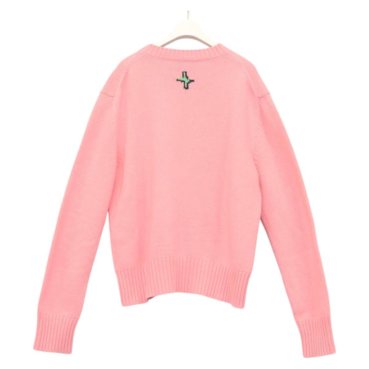 Christian Dior long Sleeve Knitted Fabrics Wool Pink Auth ym017M