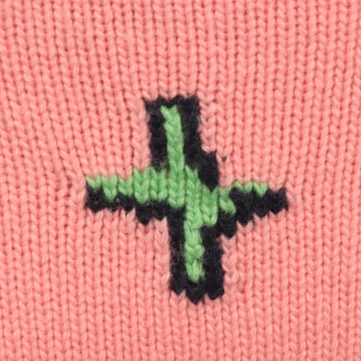 Christian Dior long Sleeve Knitted Fabrics Wool Pink Auth ym017M