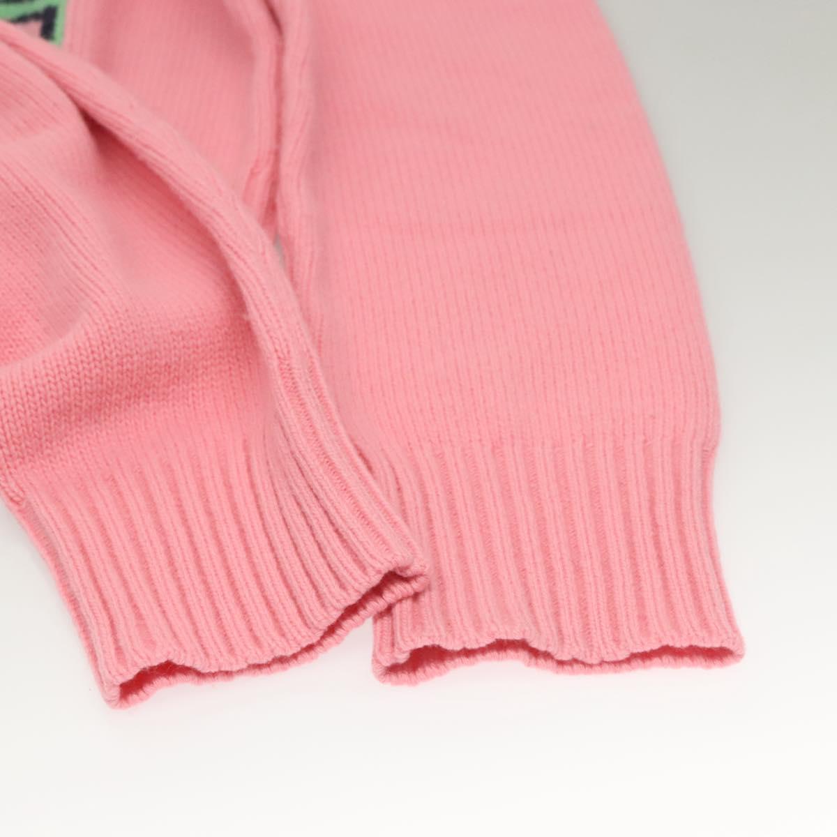 Christian Dior long Sleeve Knitted Fabrics Wool Pink Auth ym017M