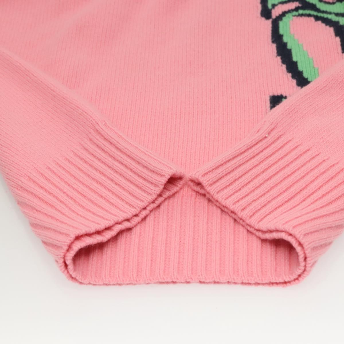 Christian Dior long Sleeve Knitted Fabrics Wool Pink Auth ym017M