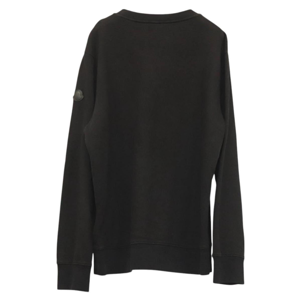 Moncler Long Sleeve Trainer Long Sleeved Cotton Black Auth ym020M