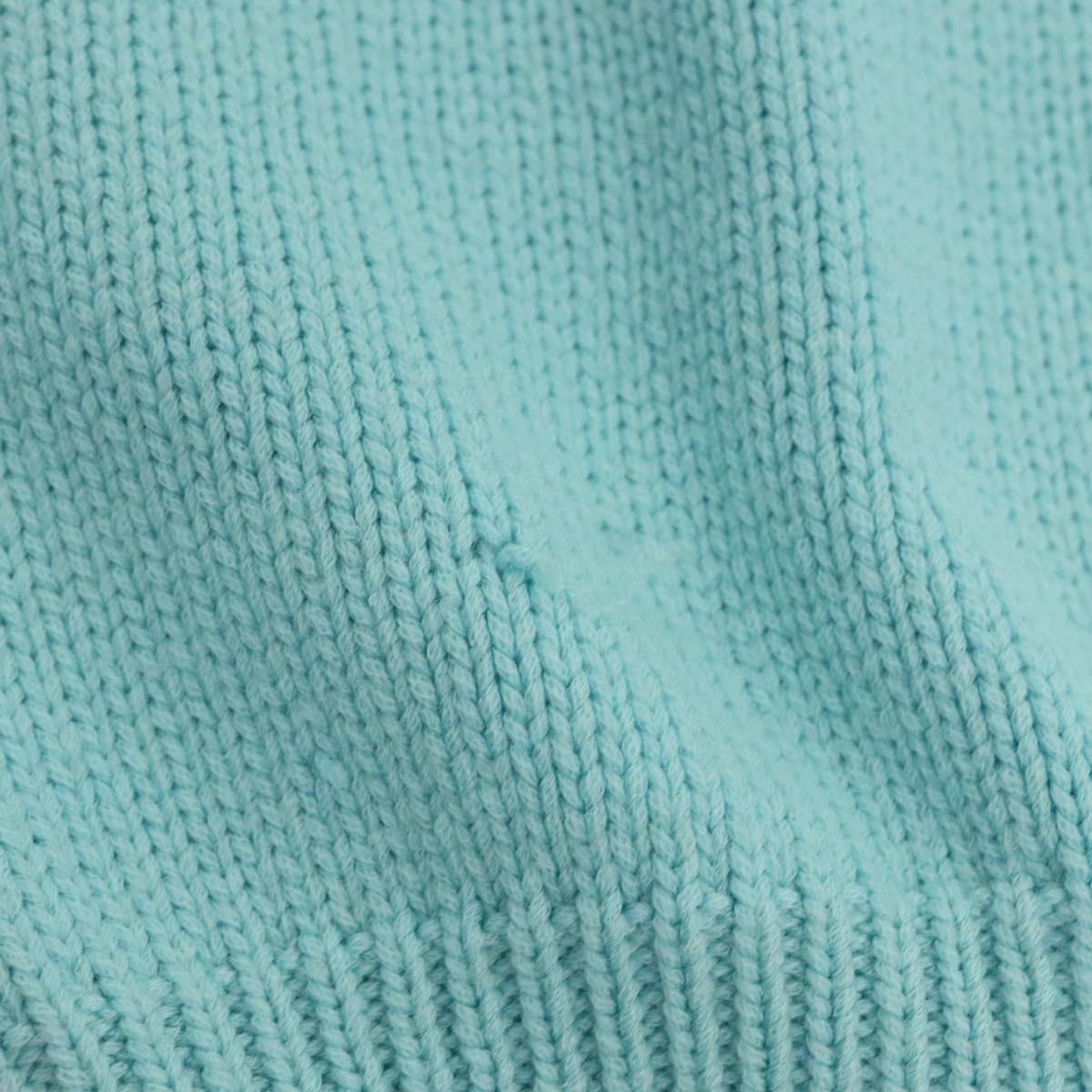 BALMAIN Long Sleeve Knitted Fabrics Wool Light Blue Auth ym021M