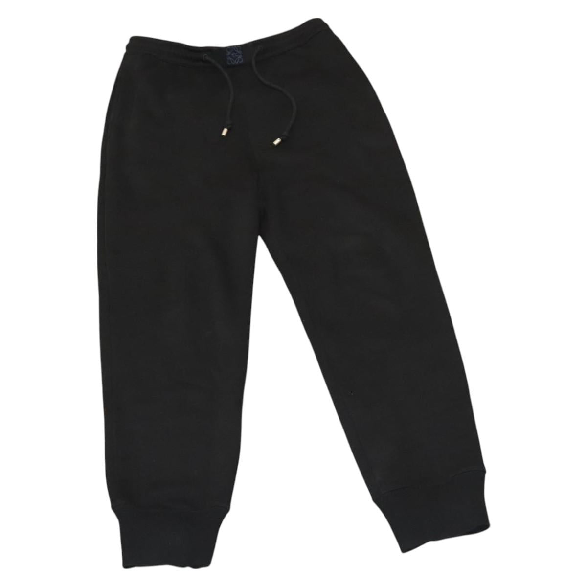 LOEWE Anagram Sweat Pants Cotton Black Auth ym022M